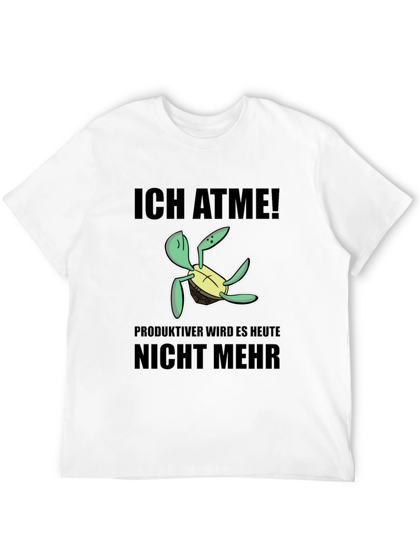 Ich Atme Turtle T-Shirt - Funny German Slogan Tee