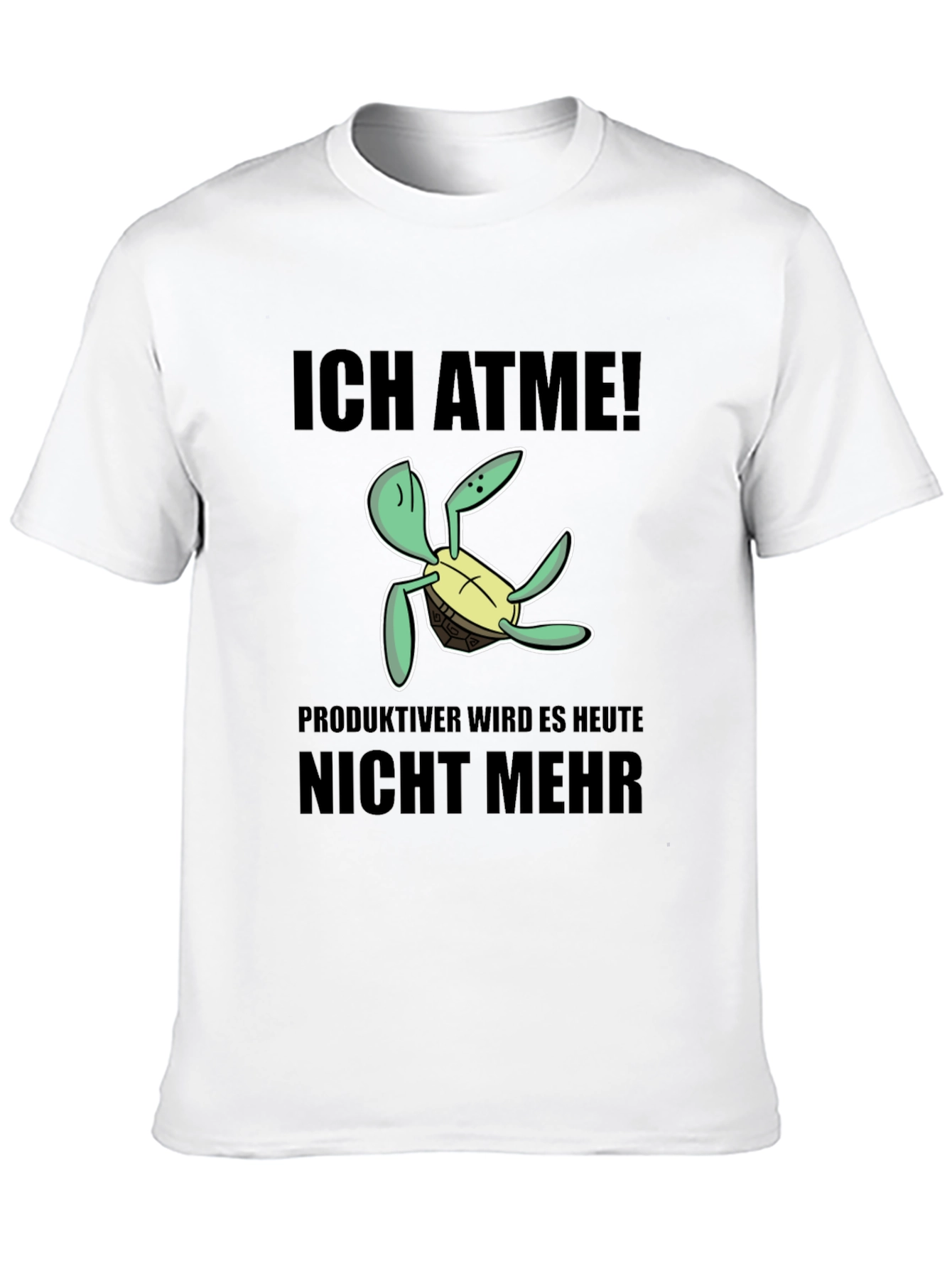 Ich Atme Turtle T-Shirt - Funny German Slogan Tee
