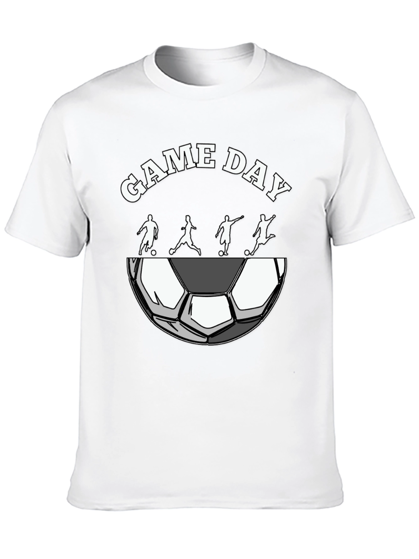 Game Day Soccer Graphic Tee - Black Cotton T-Shirt