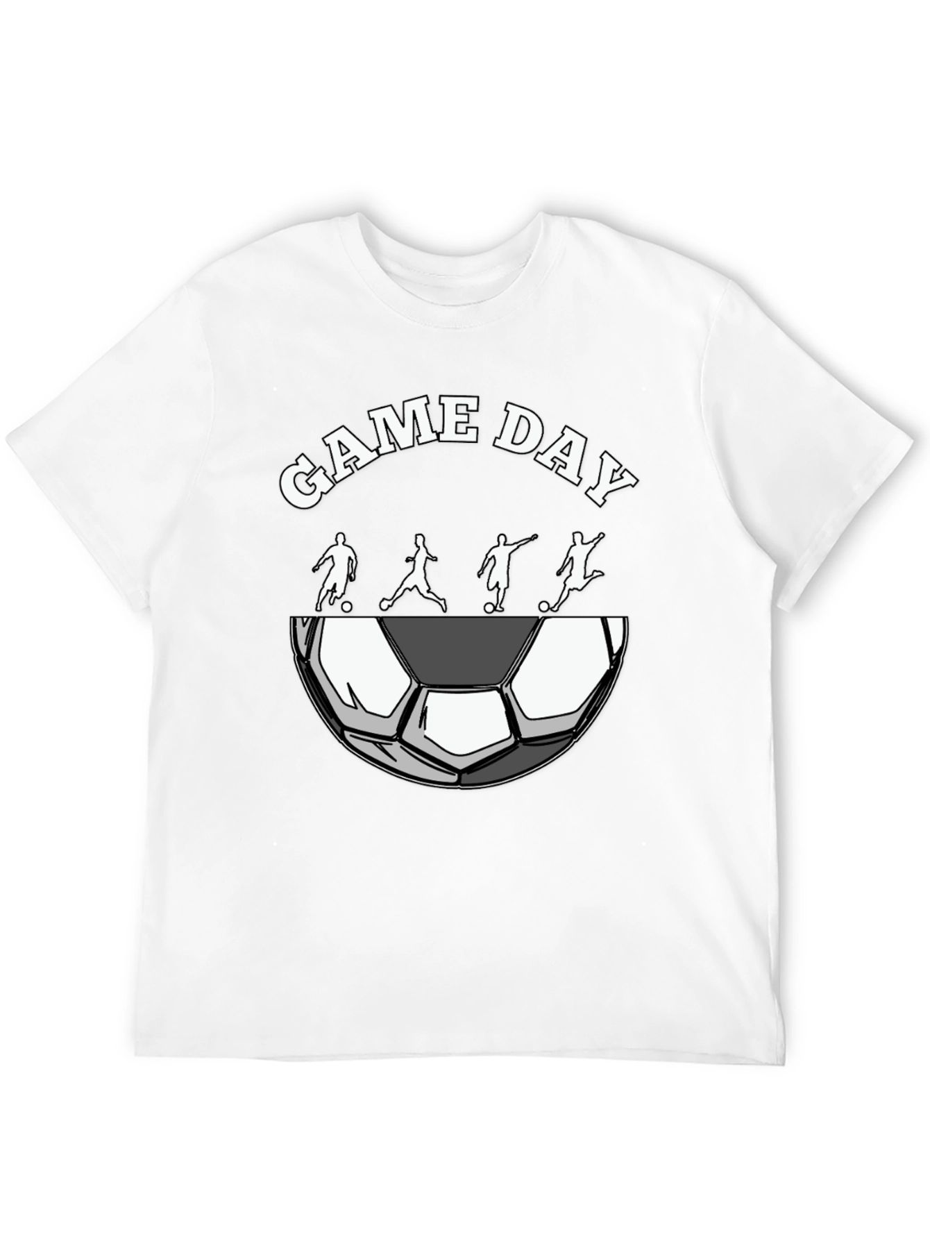 Game Day Soccer Graphic Tee - Black Cotton T-Shirt