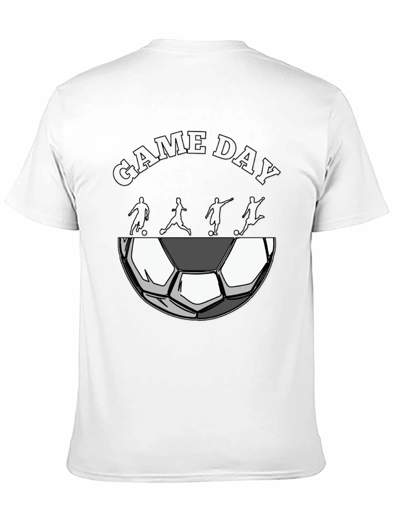 Game Day Soccer Graphic Tee - Black Cotton T-Shirt