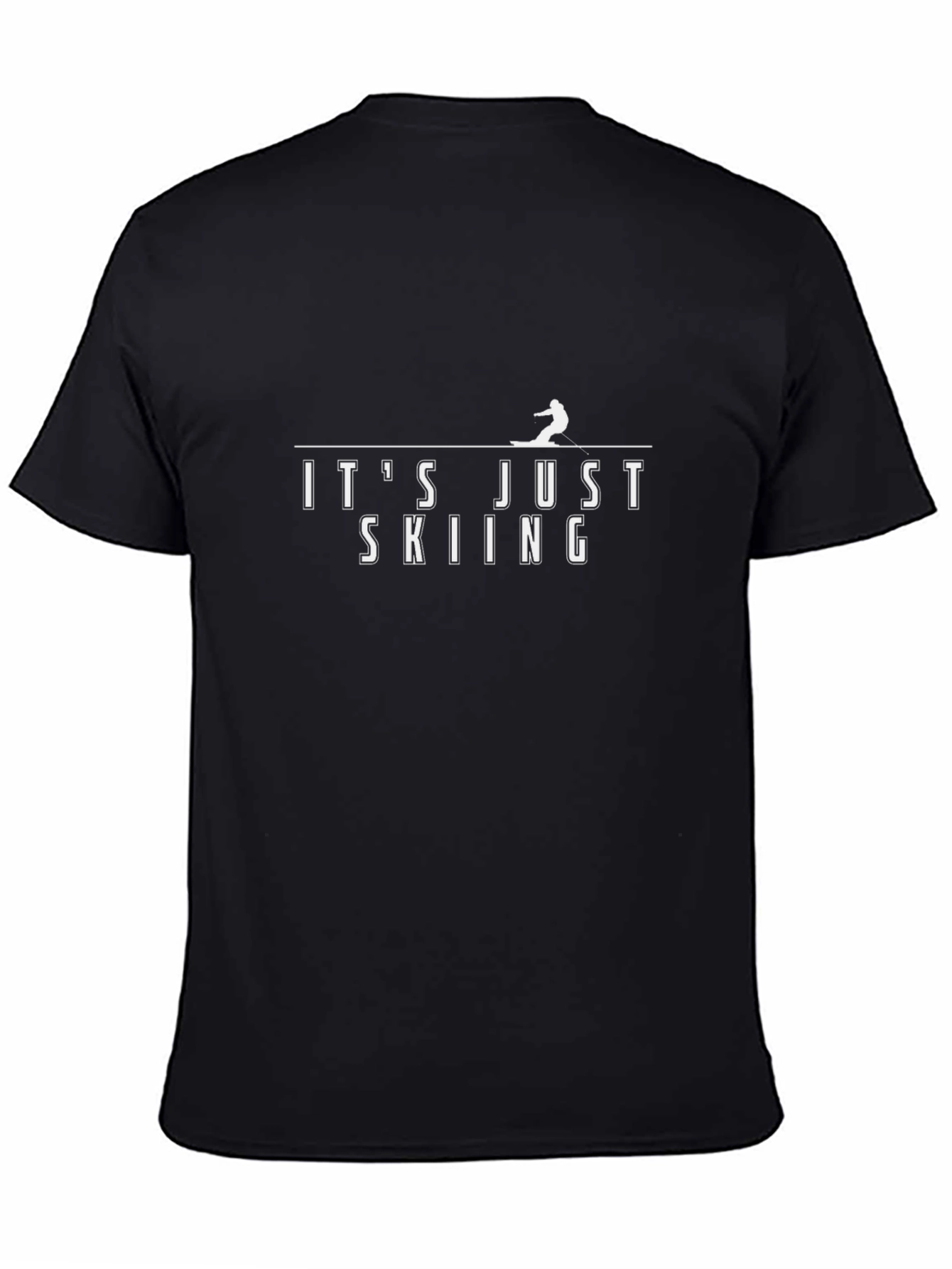 Its Just Skiing Tee - Stylish Black T-Shirt
