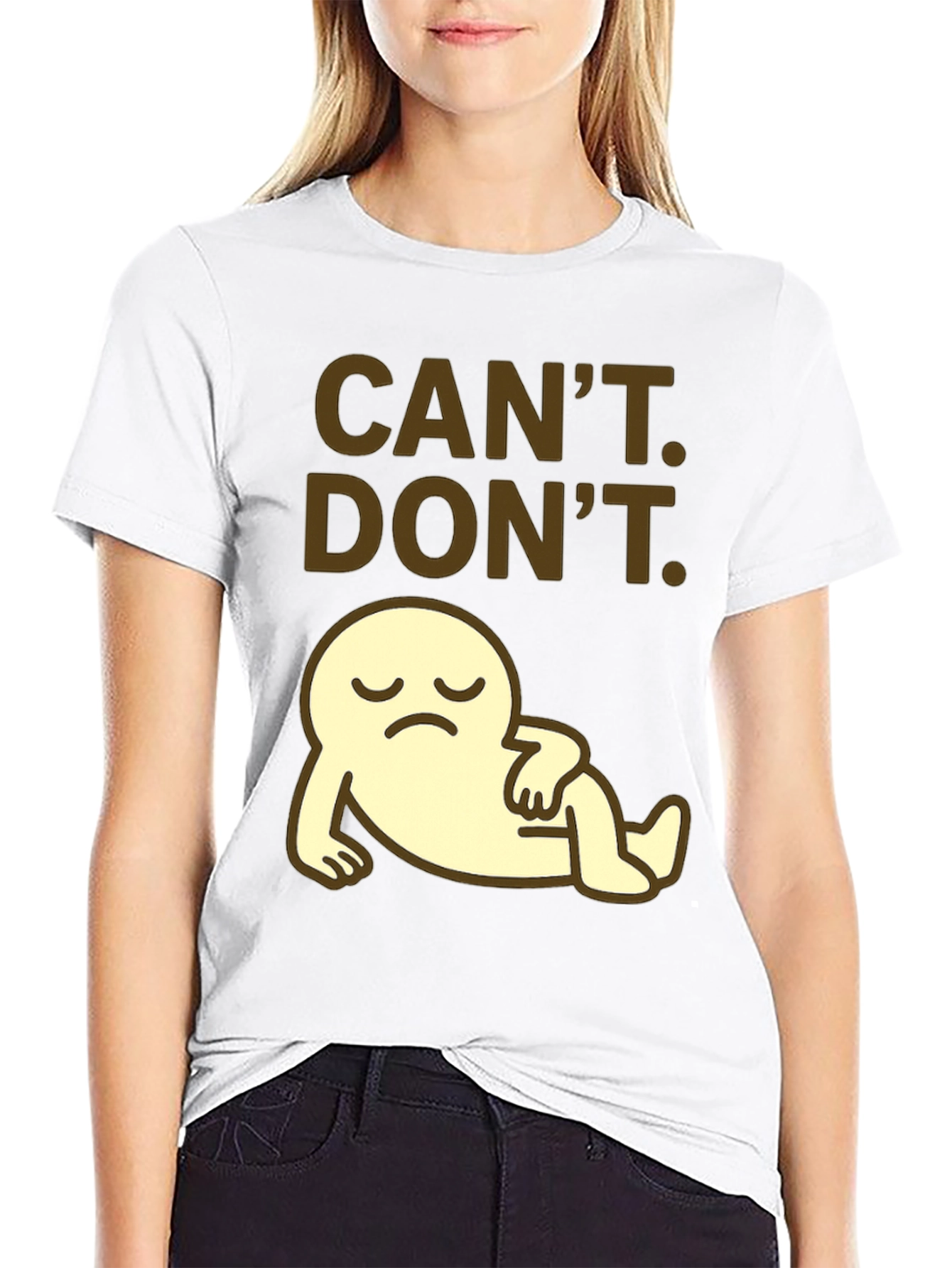 Cant. Dont. Graphic T-Shirt - Lazy Cartoon