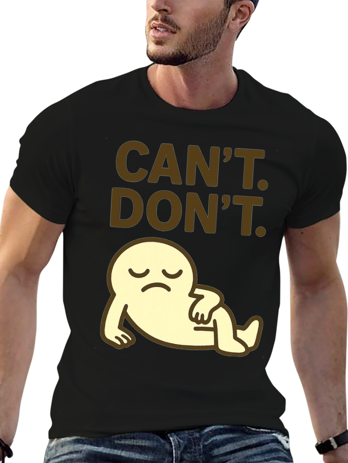 Cant. Dont. Graphic T-Shirt - Lazy Cartoon