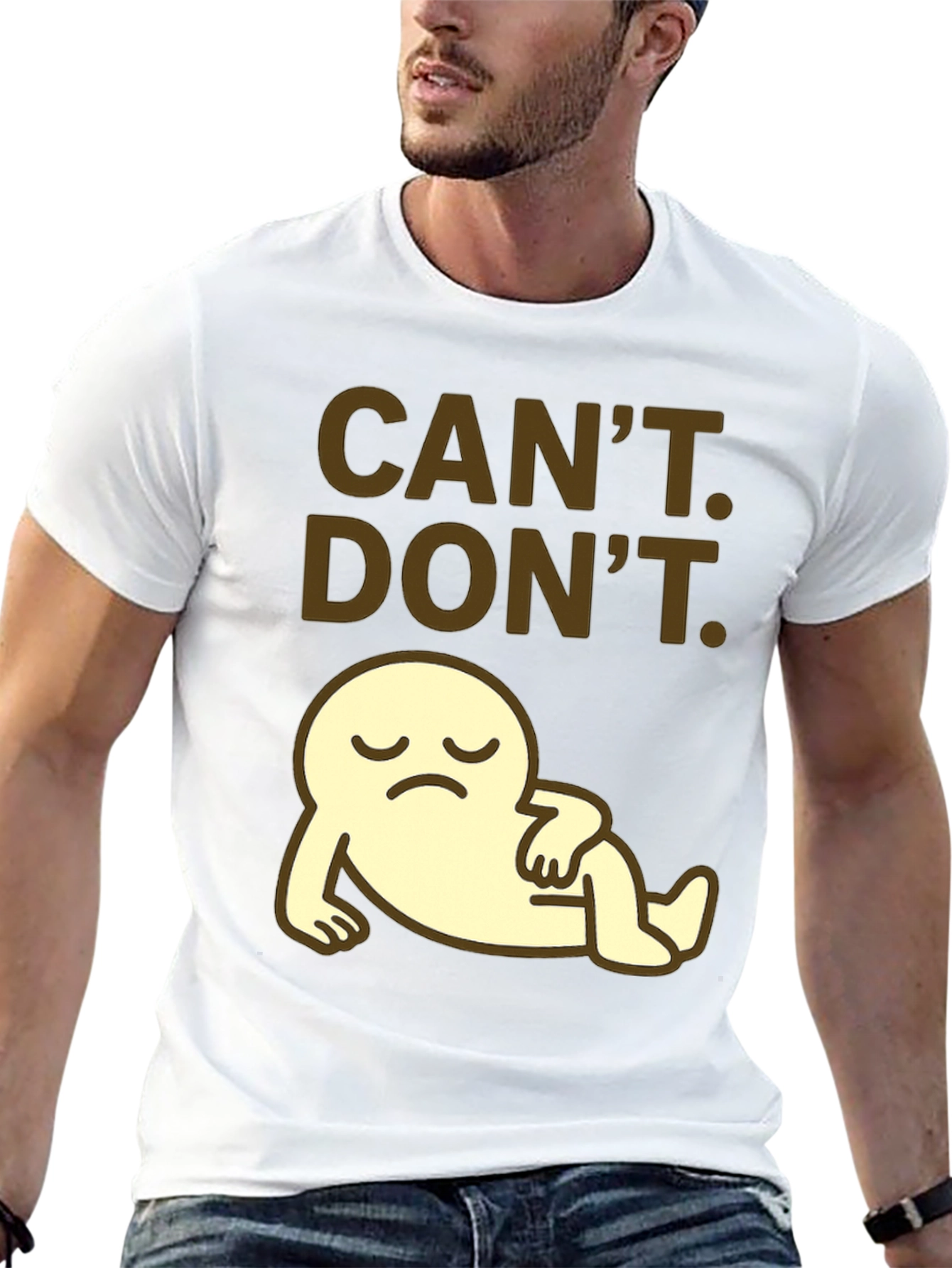 Cant. Dont. Graphic T-Shirt - Lazy Cartoon
