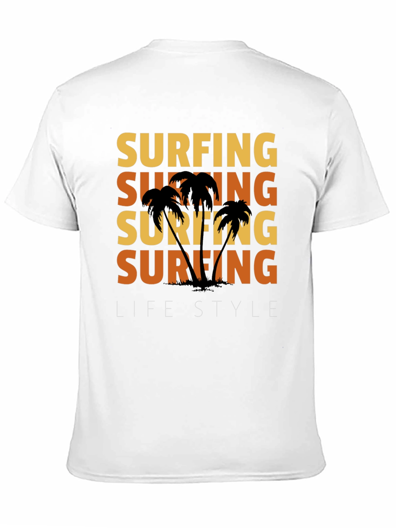 Surfing Lifestyle Graphic Tee - Black