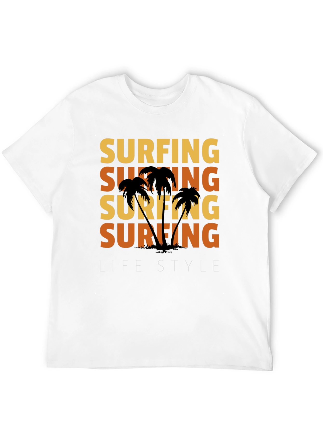Surfing Lifestyle Graphic Tee - Black