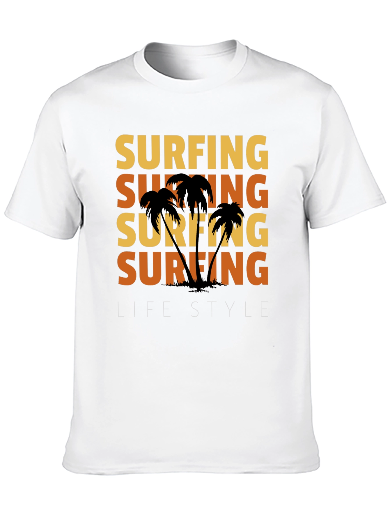 Surfing Lifestyle Graphic Tee - Black