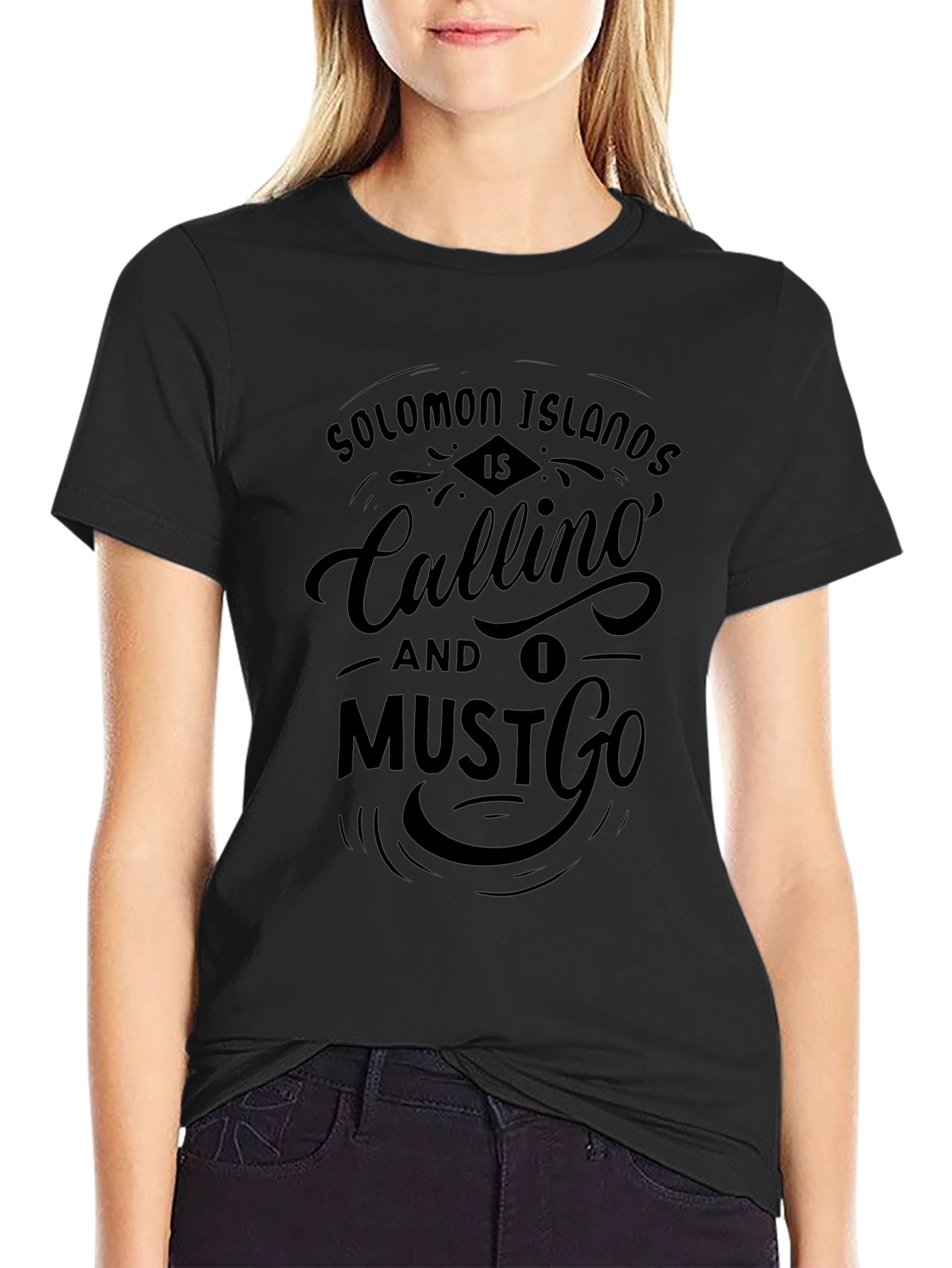 Solomon Islands Calling Black T-Shirt