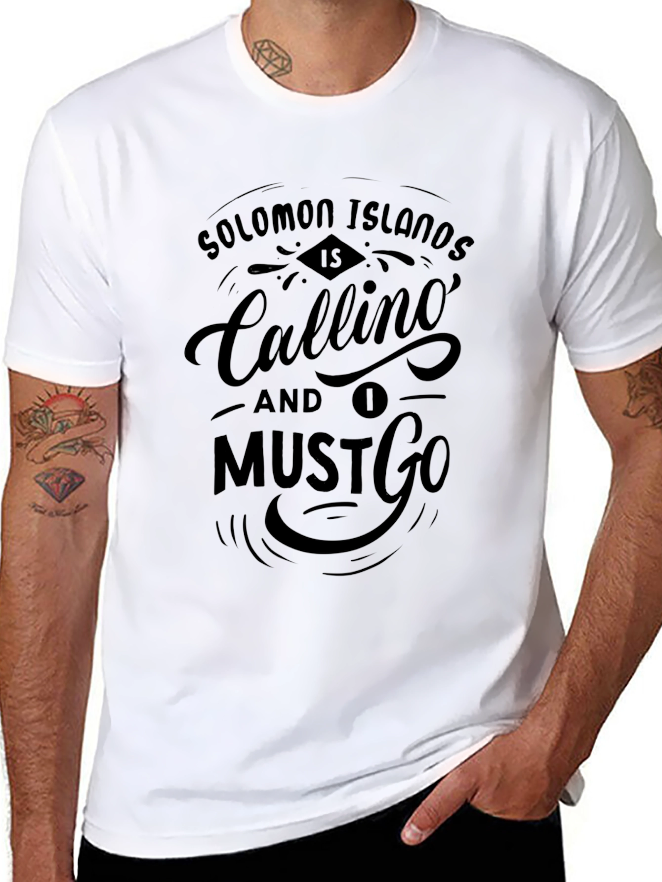 Solomon Islands Calling Black T-Shirt