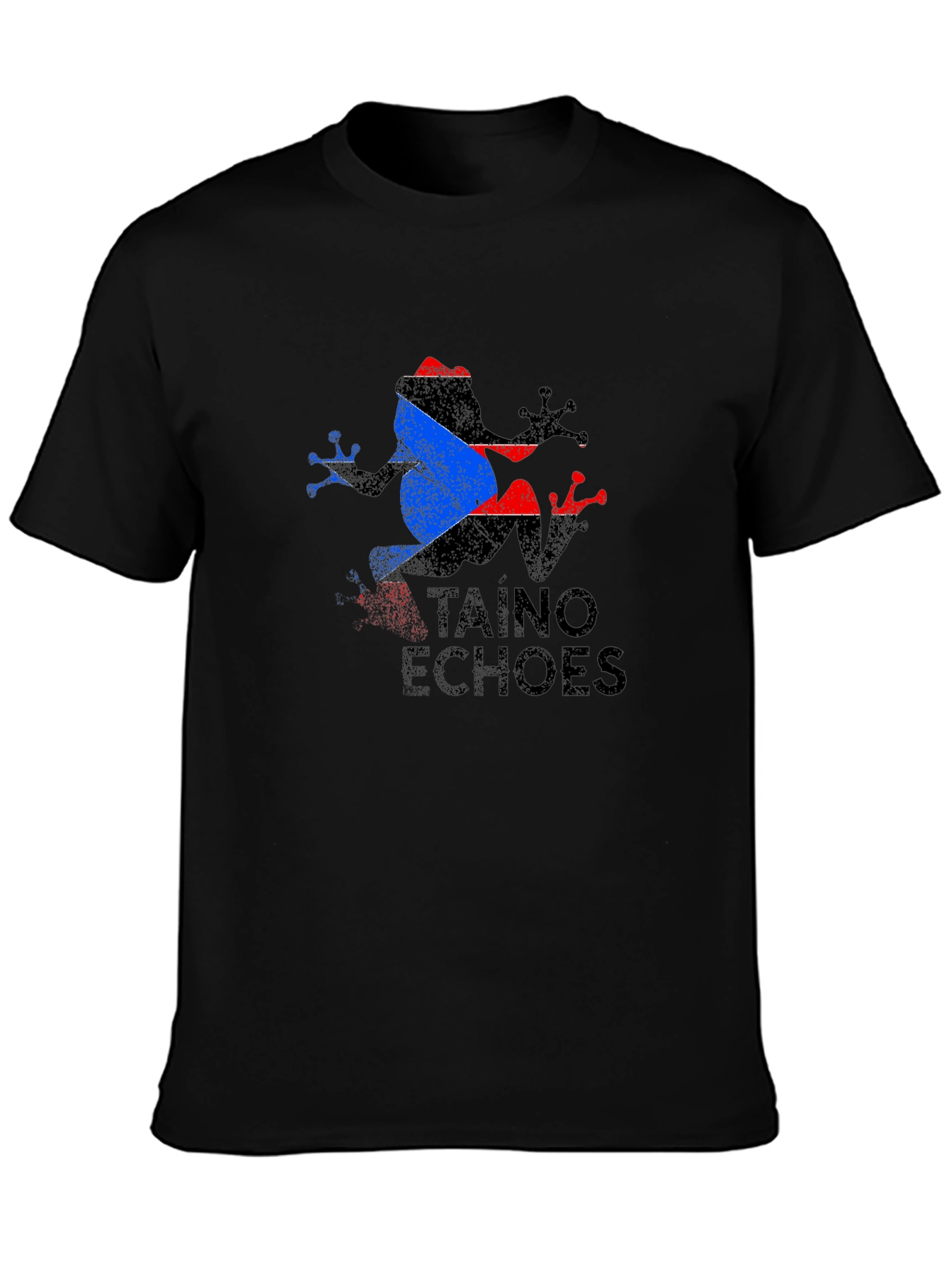 Taino Echoes Frog Black T-Shirt