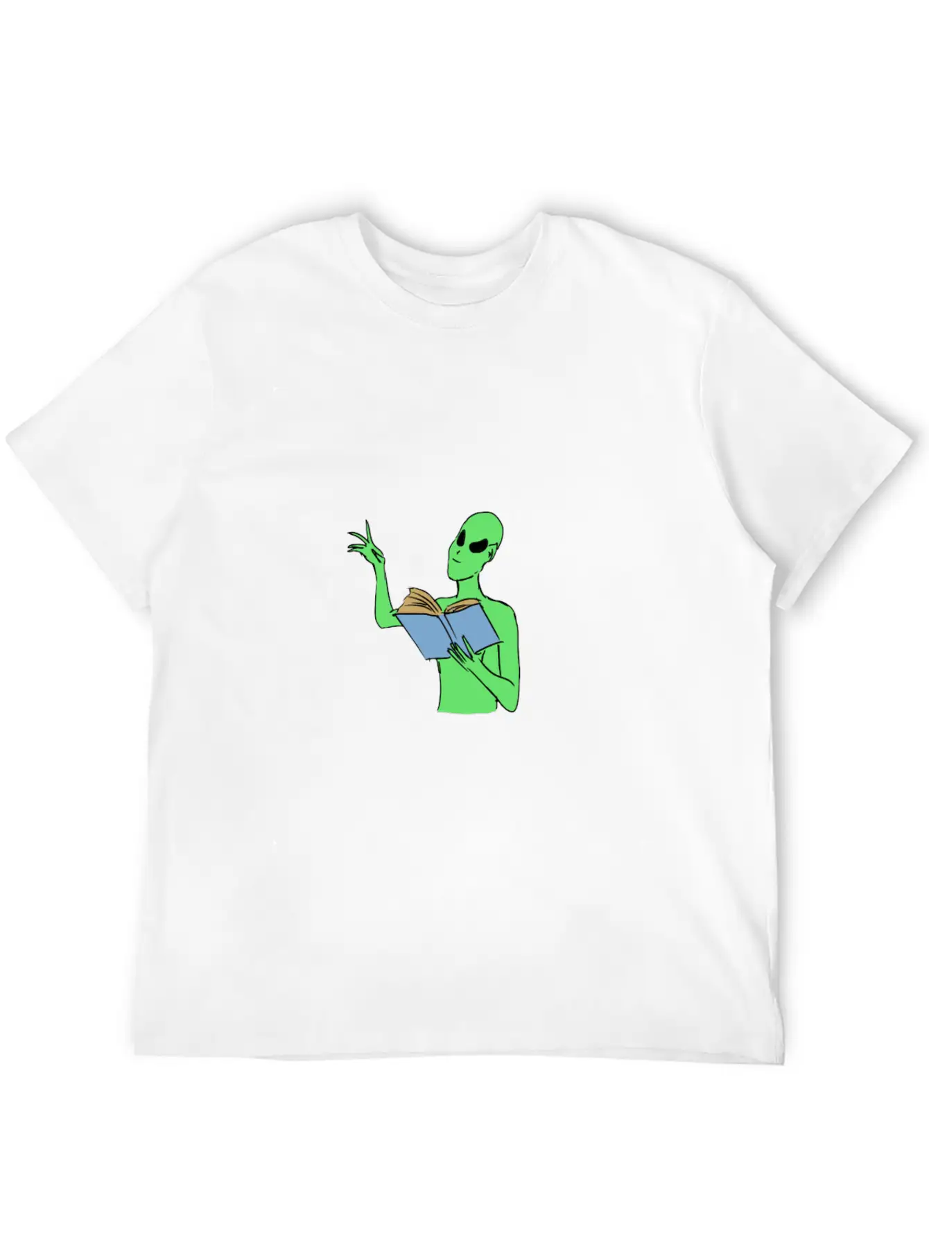 Alien Reading Unisex Casual T-Shirt – Clean Design For Daily Comfort