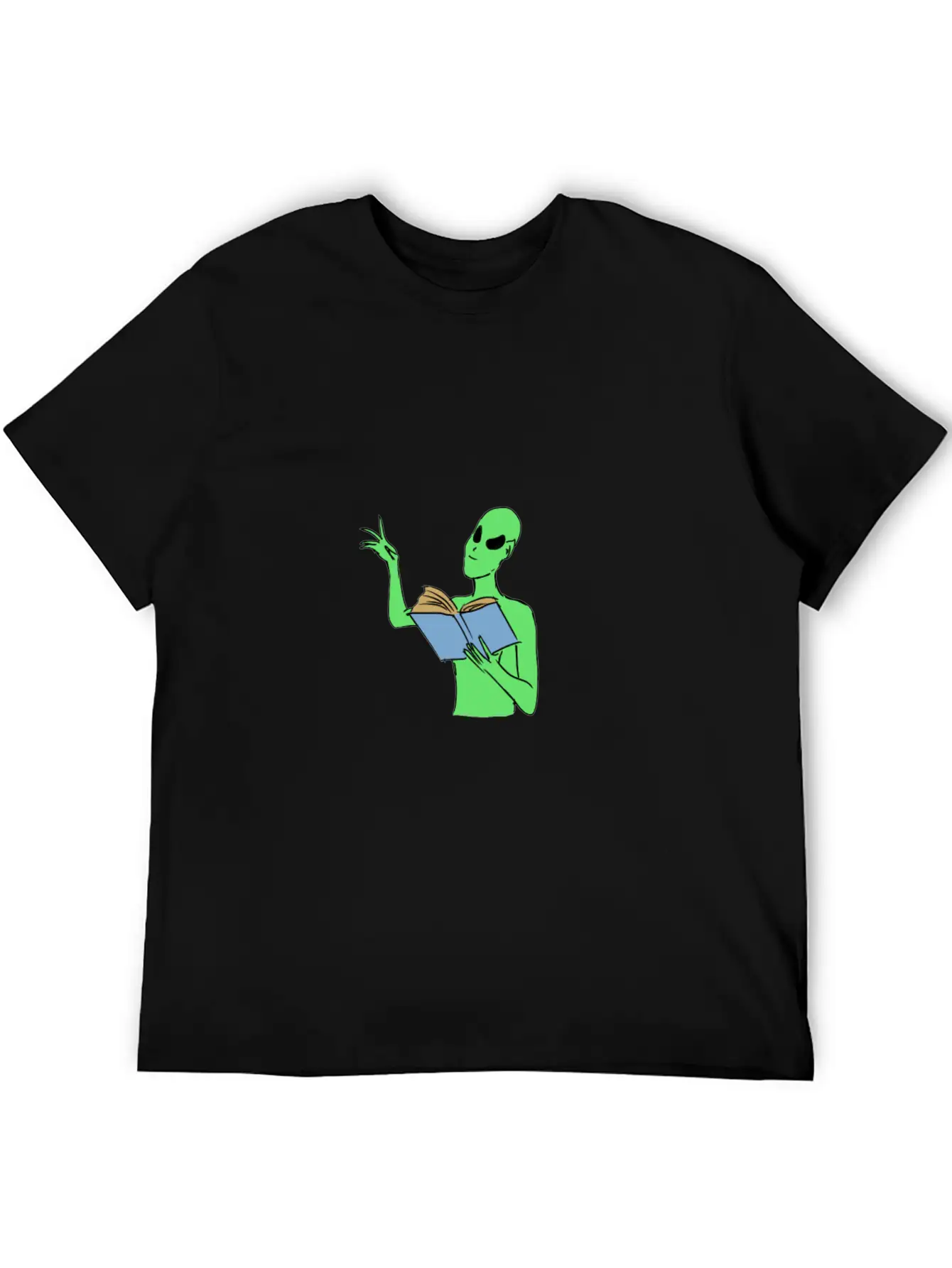 Alien Reading Unisex Casual T-Shirt – Clean Design For Daily Comfort