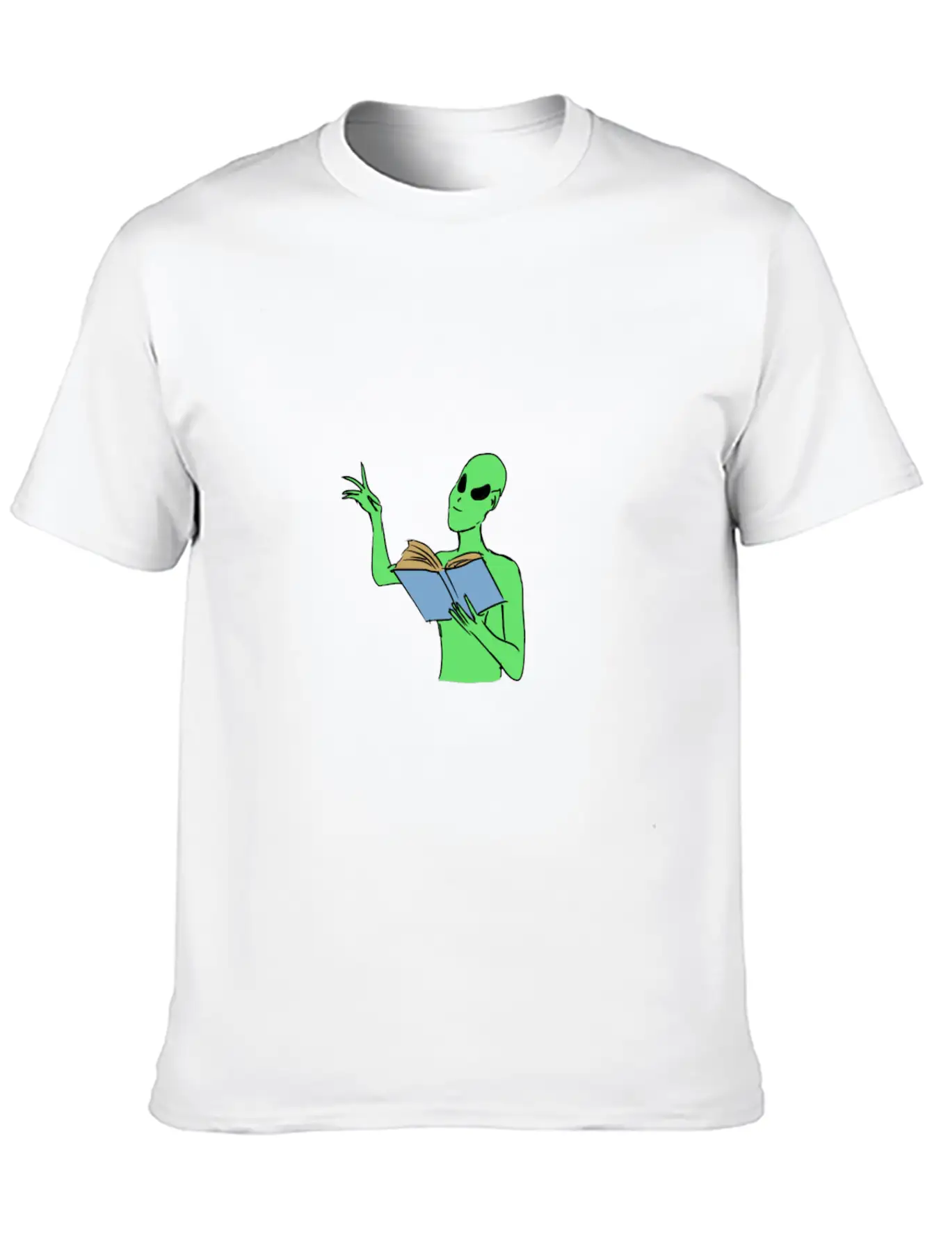 Alien Reading Unisex Casual T-Shirt – Clean Design For Daily Comfort