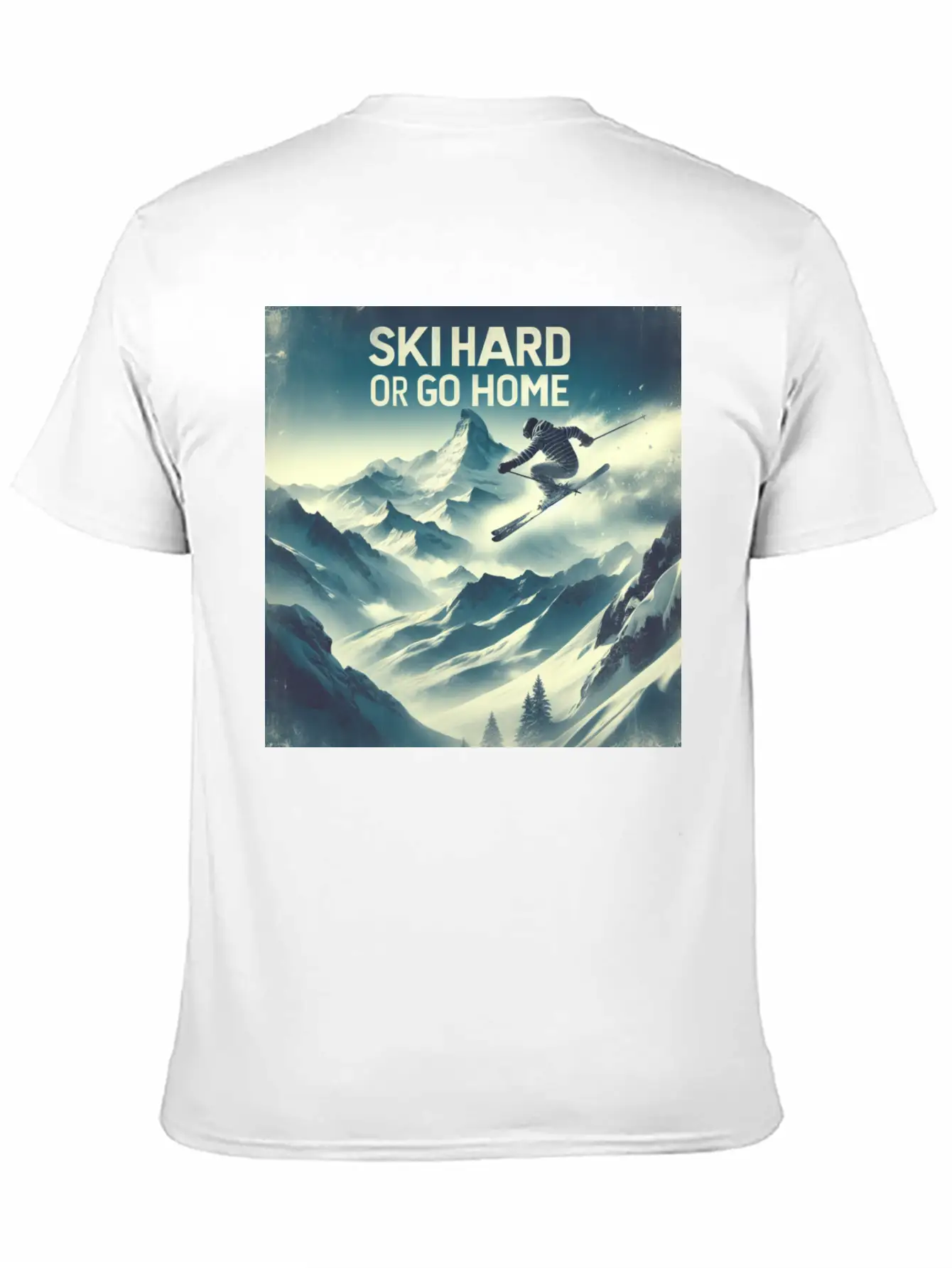 Alpine Skier Trick Unisex Casual T-Shirt – Clean Design For Daily Comfort