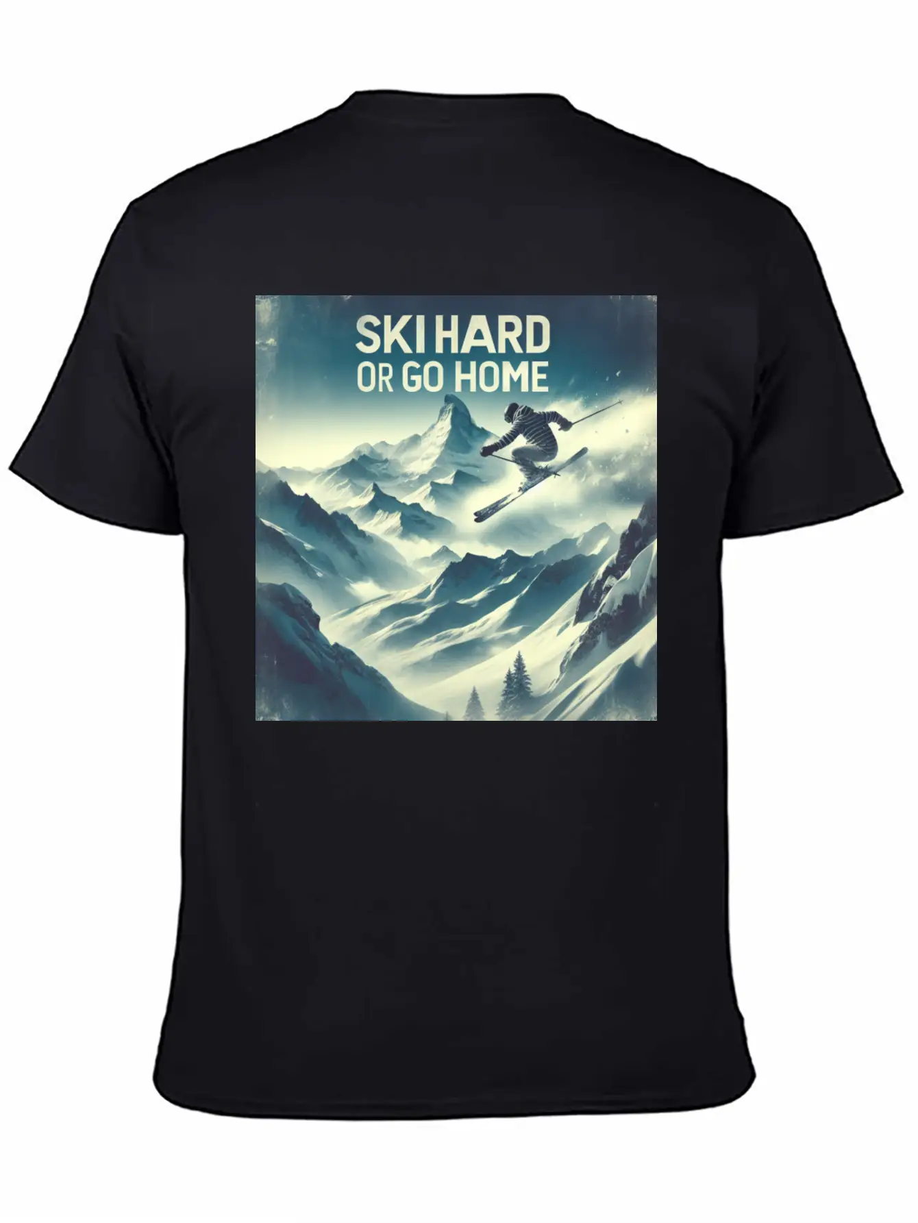 Alpine Skier Trick Unisex Casual T-Shirt – Clean Design For Daily Comfort