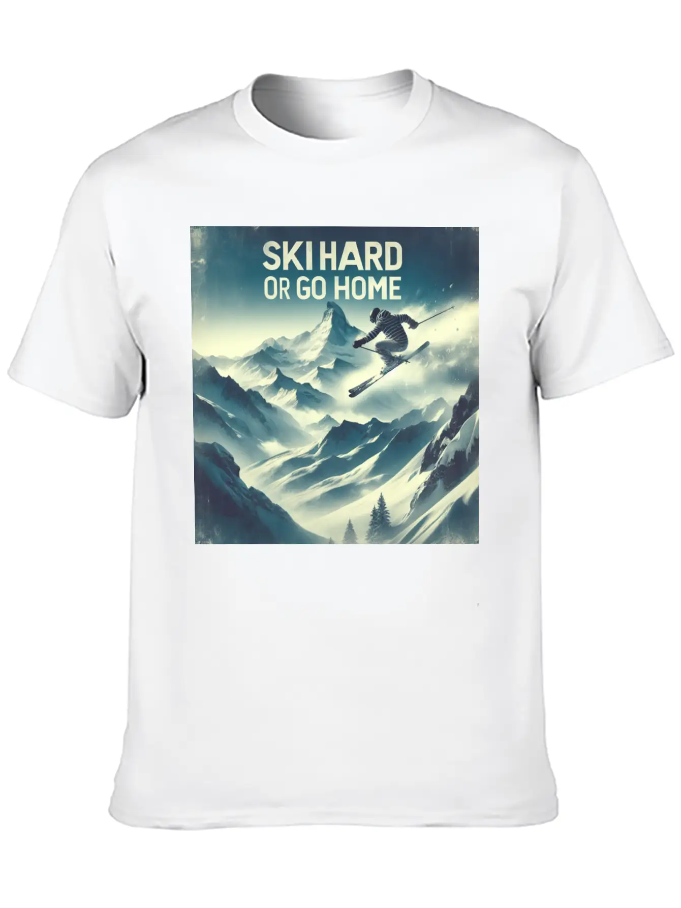 Alpine Skier Trick Unisex Casual T-Shirt – Clean Design For Daily Comfort