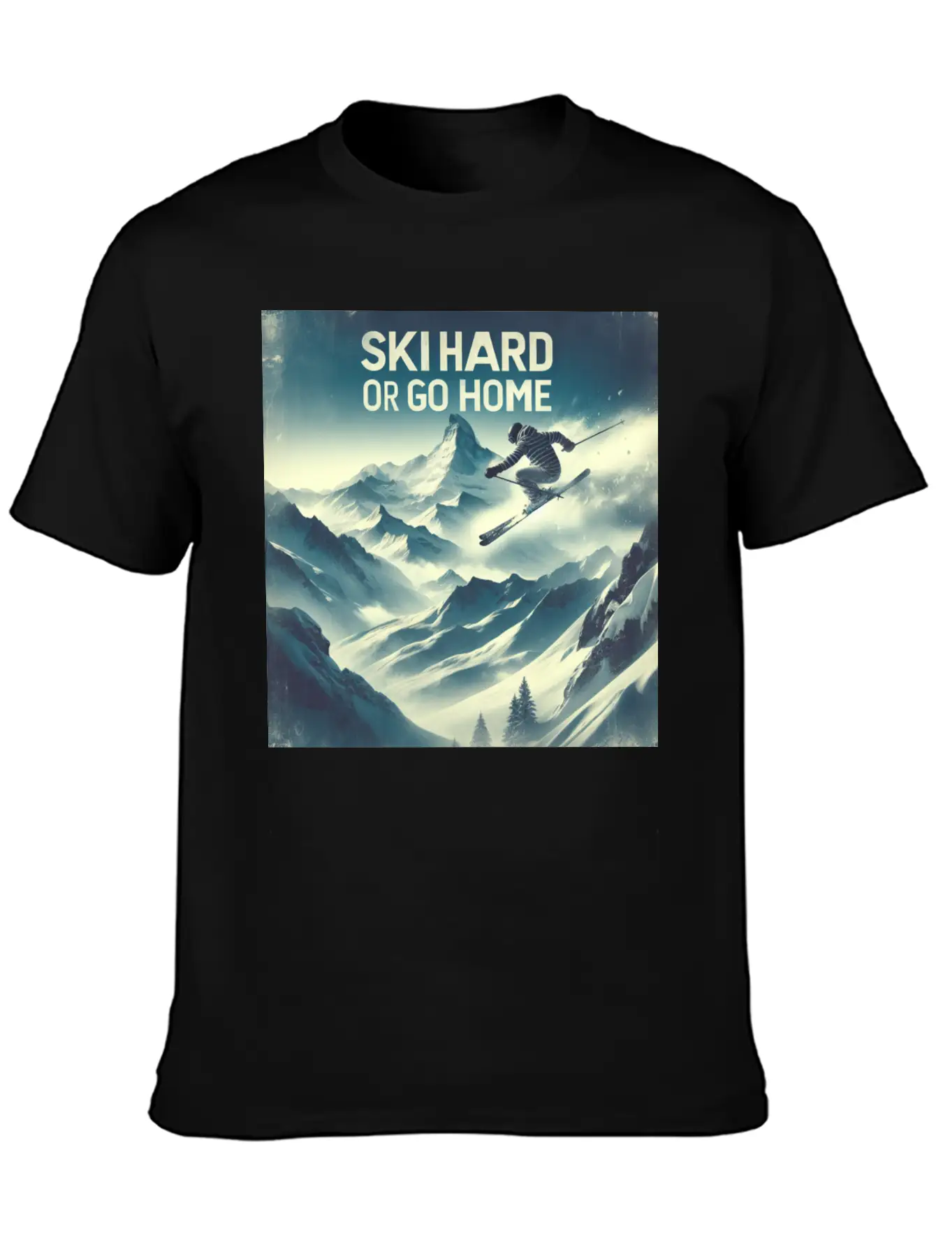 Alpine Skier Trick Unisex Casual T-Shirt – Clean Design For Daily Comfort