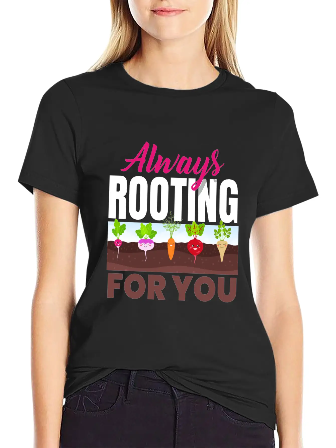 Always Rooting For You Vegan Vegans Unisex Casual T-Shirt – Clean Design For Daily Comfort