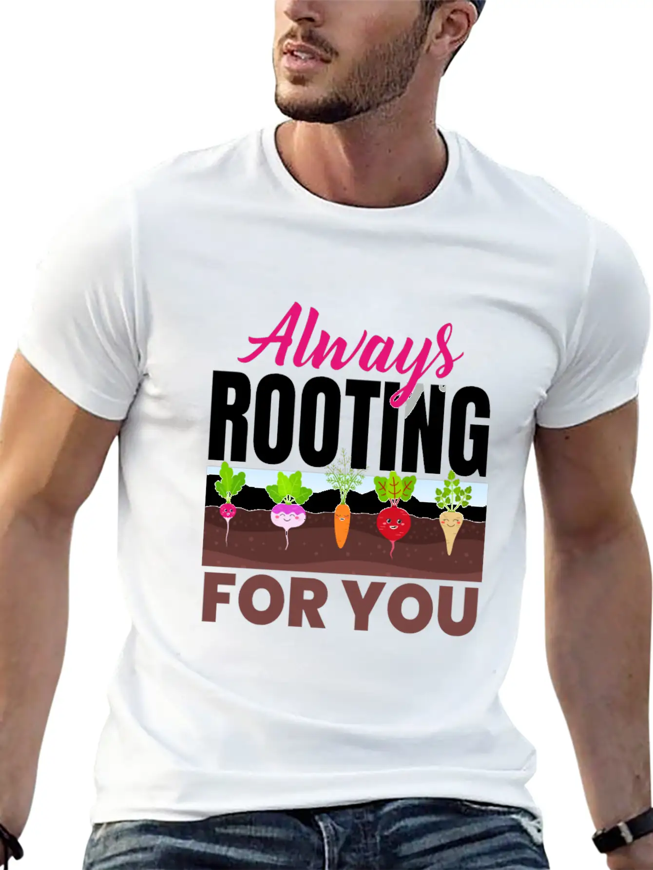 Always Rooting For You Vegan Vegans Unisex Casual T-Shirt – Clean Design For Daily Comfort