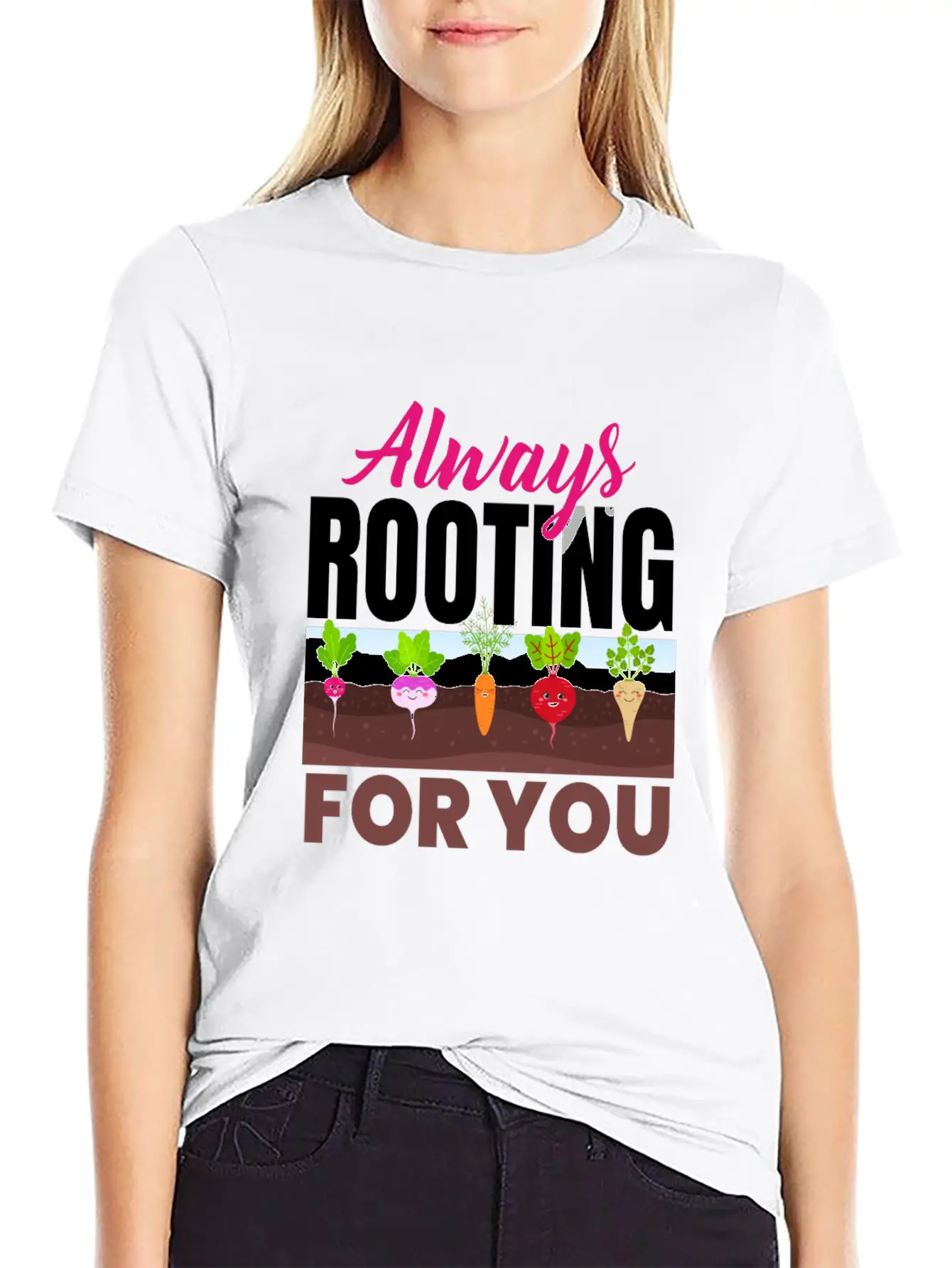 Always Rooting For You Vegan Vegans Unisex Casual T-Shirt – Clean Design For Daily Comfort