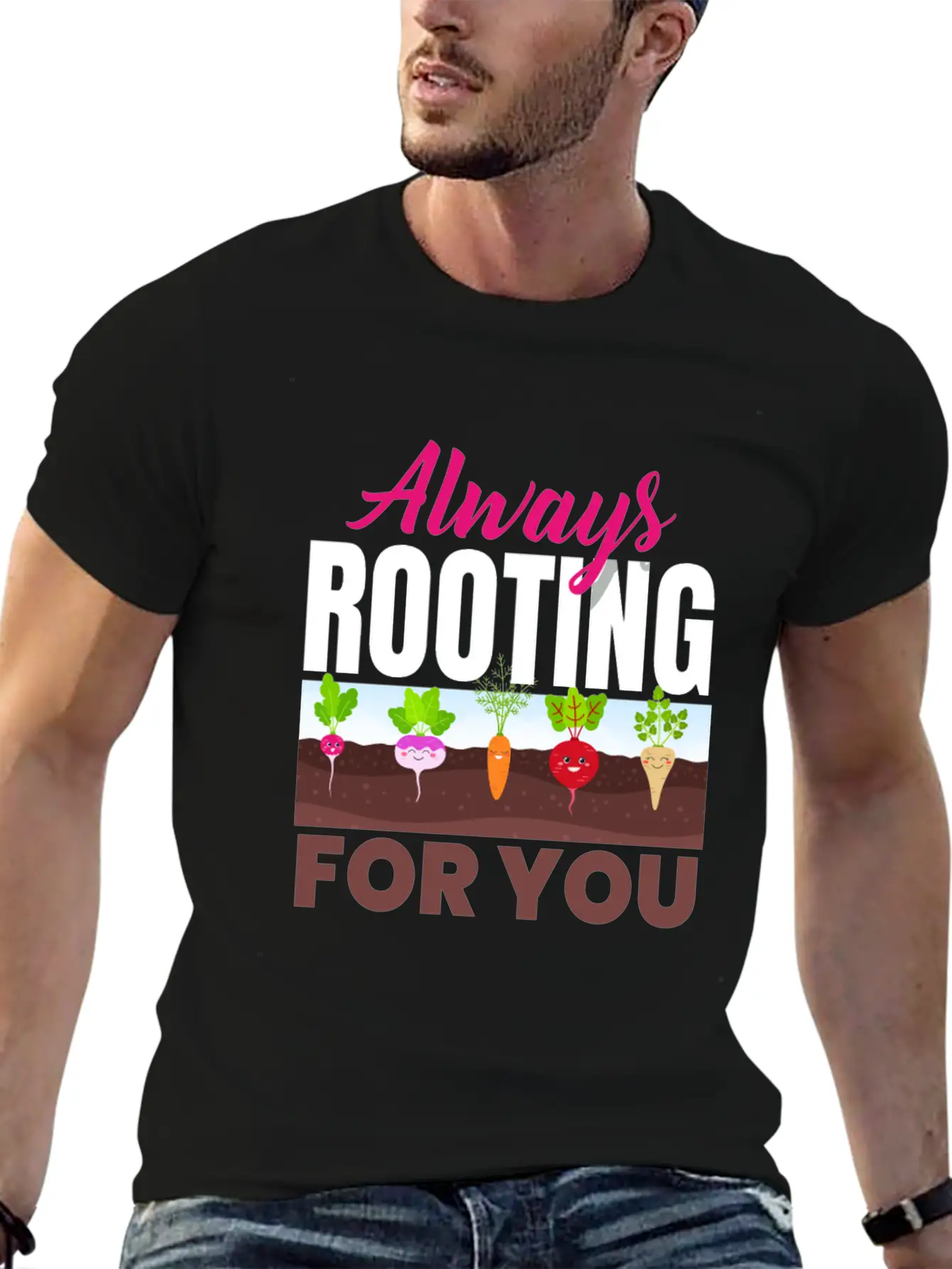 Always Rooting For You Vegan Vegans Unisex Casual T-Shirt – Clean Design For Daily Comfort