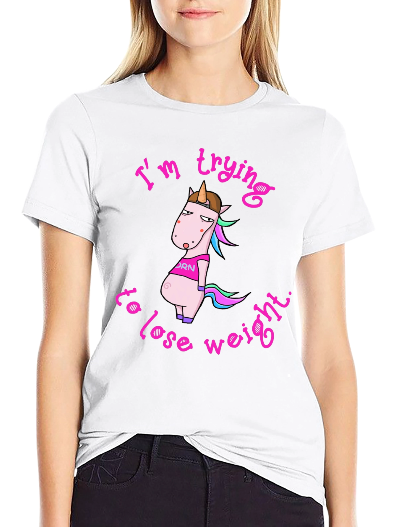 Funny Unicorn Weight Loss Graphic Tee
