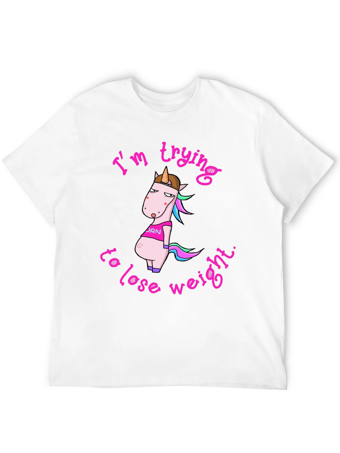 Funny Unicorn Weight Loss Graphic Tee