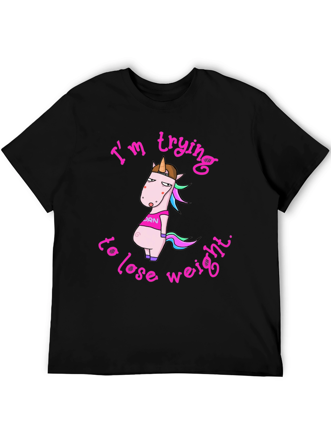 Funny Unicorn Weight Loss Graphic Tee