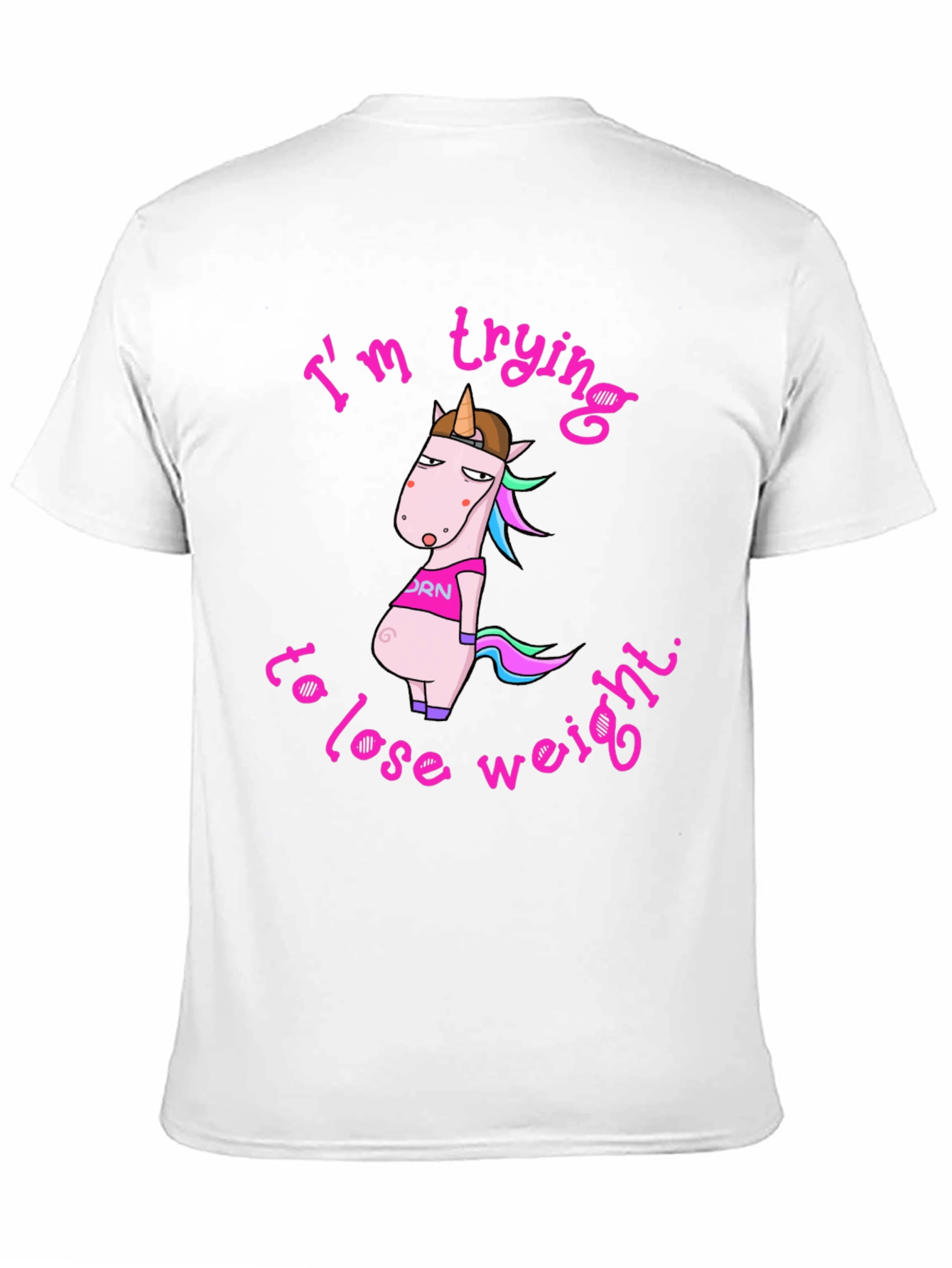 Funny Unicorn Weight Loss Graphic Tee