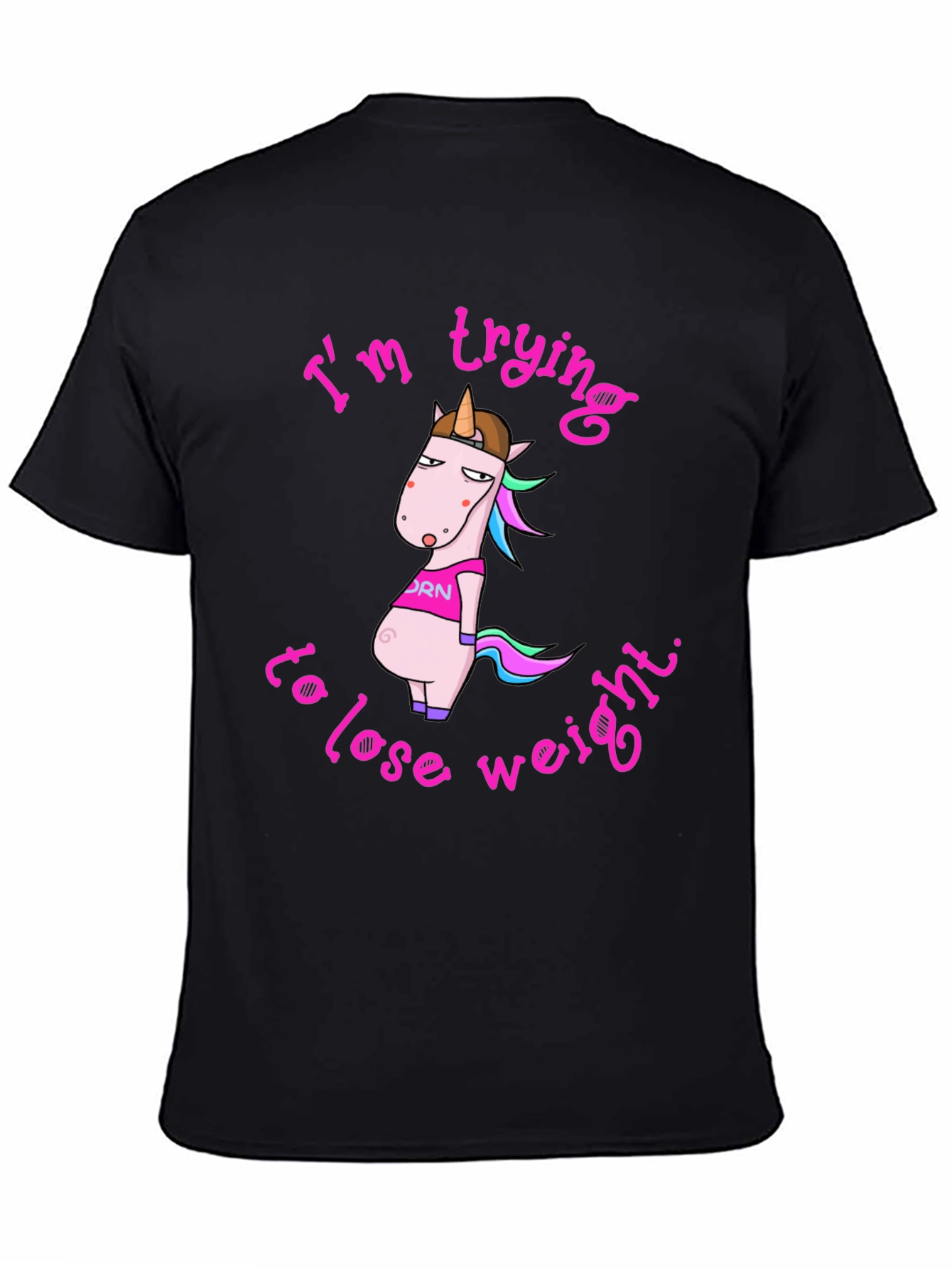 Funny Unicorn Weight Loss Graphic Tee