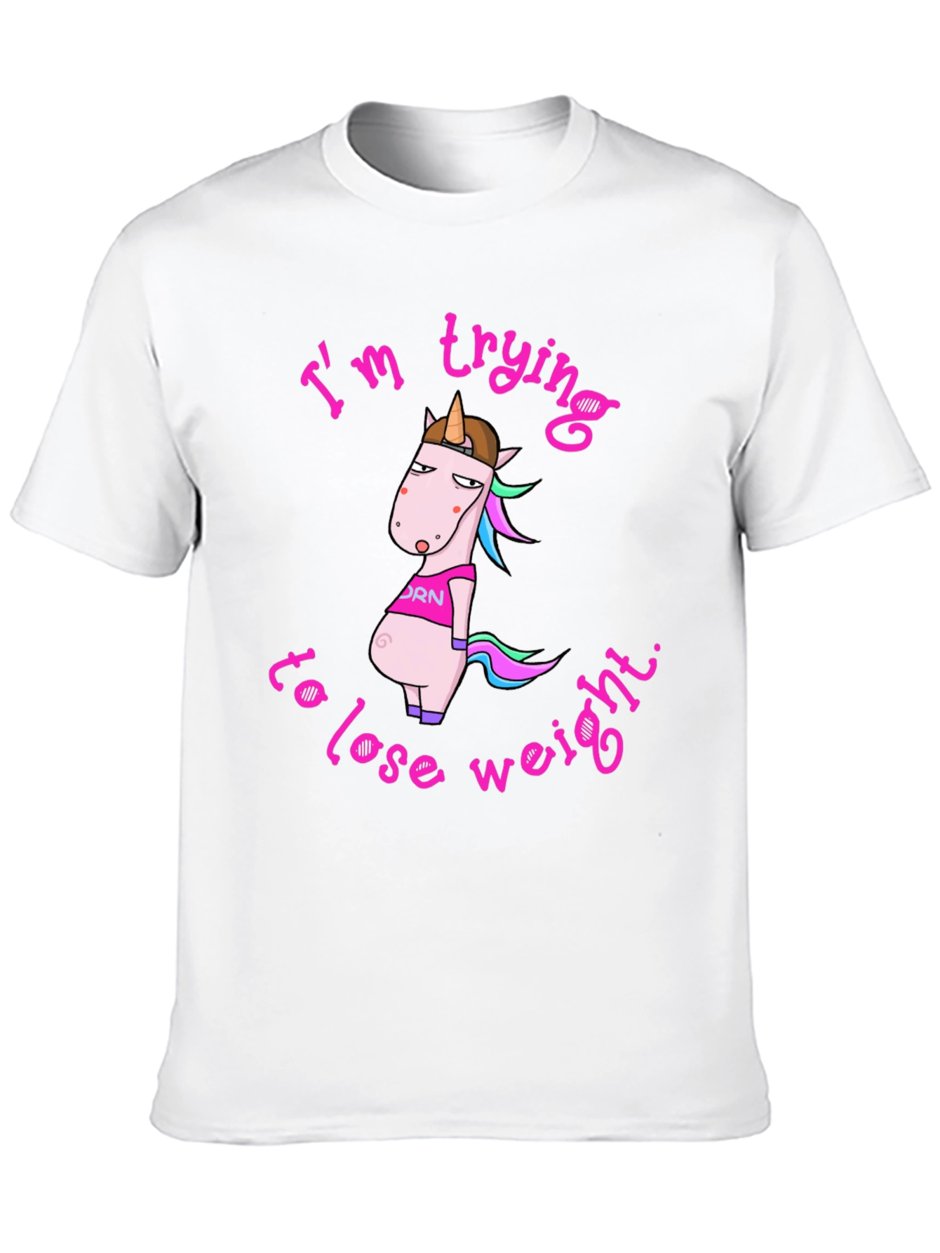 Funny Unicorn Weight Loss Graphic Tee