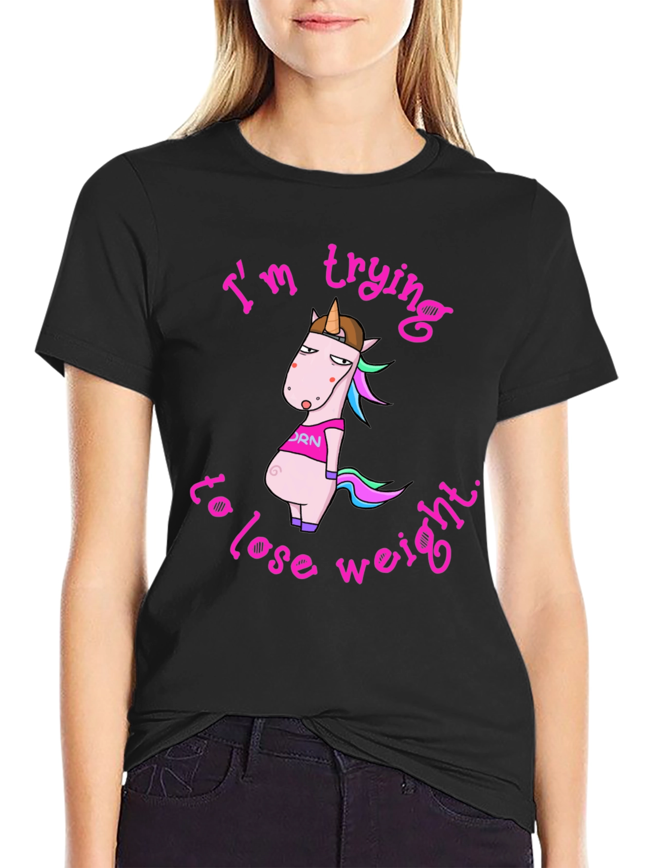Funny Unicorn Weight Loss Graphic Tee