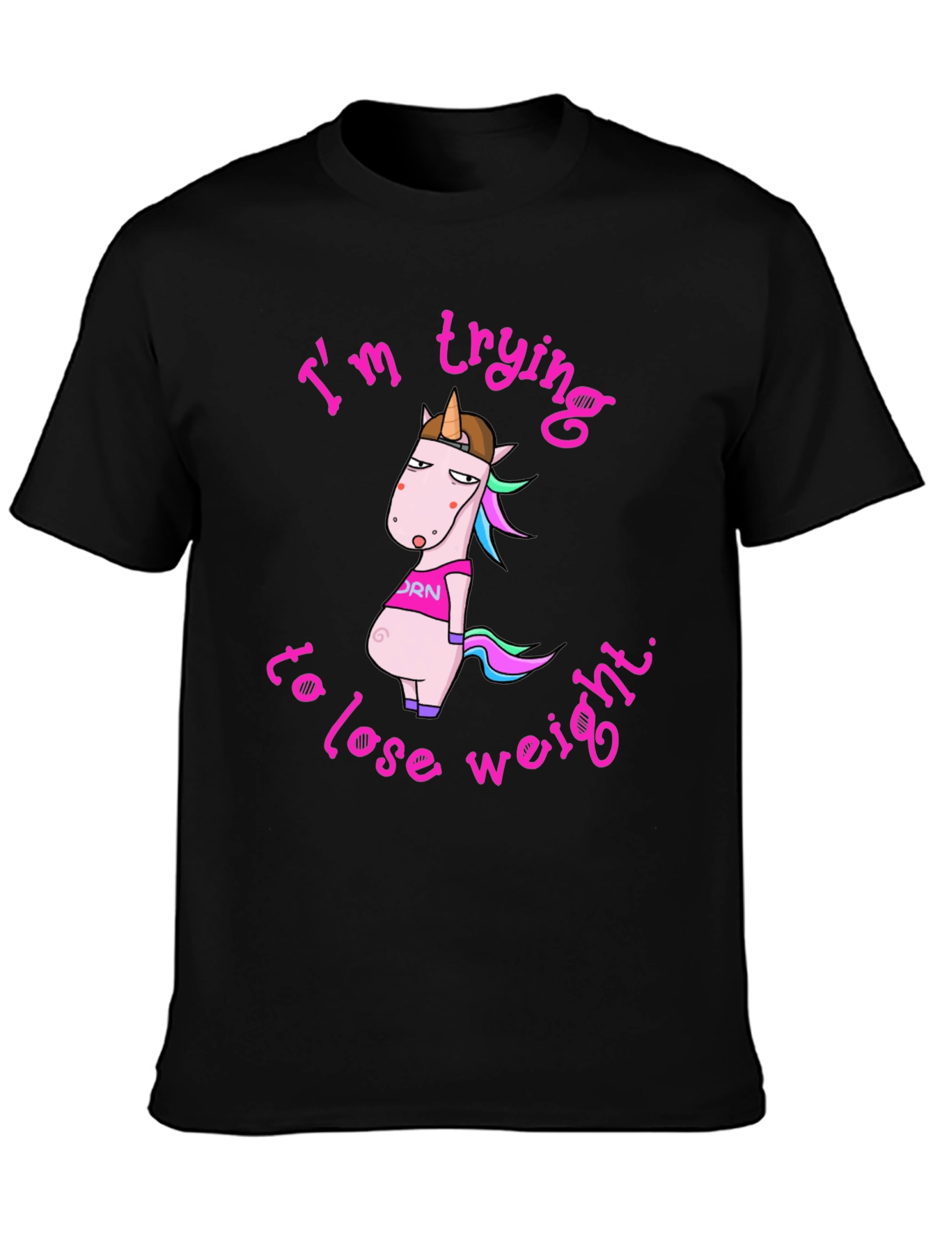 Funny Unicorn Weight Loss Graphic Tee
