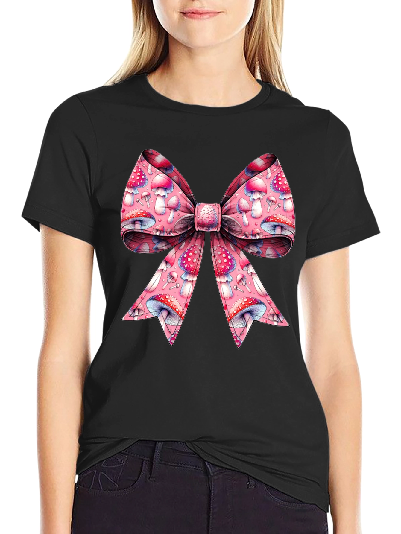 Mushroom Bow Graphic Tee