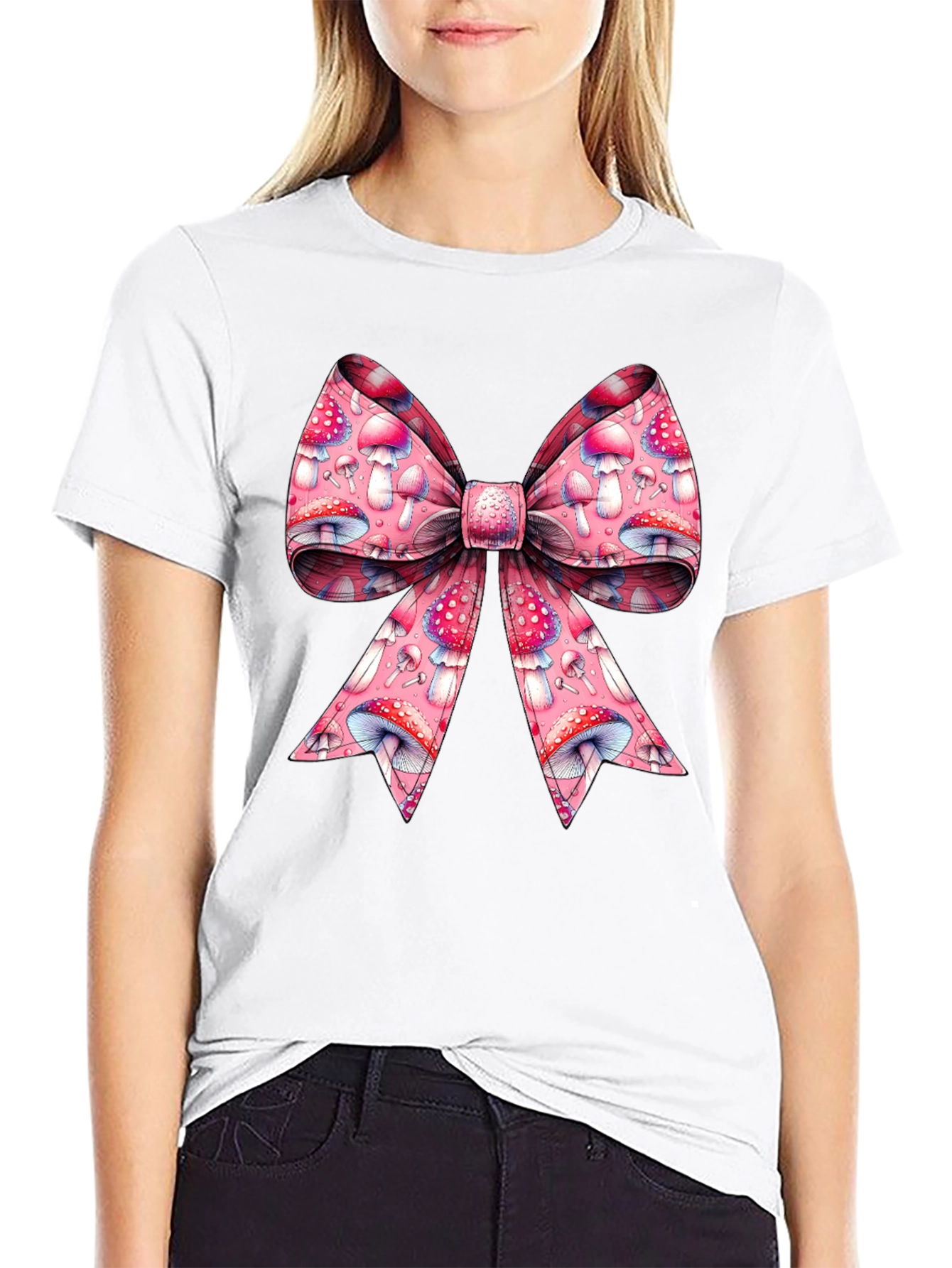 Mushroom Bow Graphic Tee