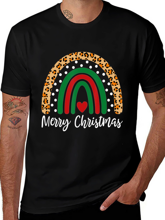 Festive Christmas Rainbow Graphic Tee