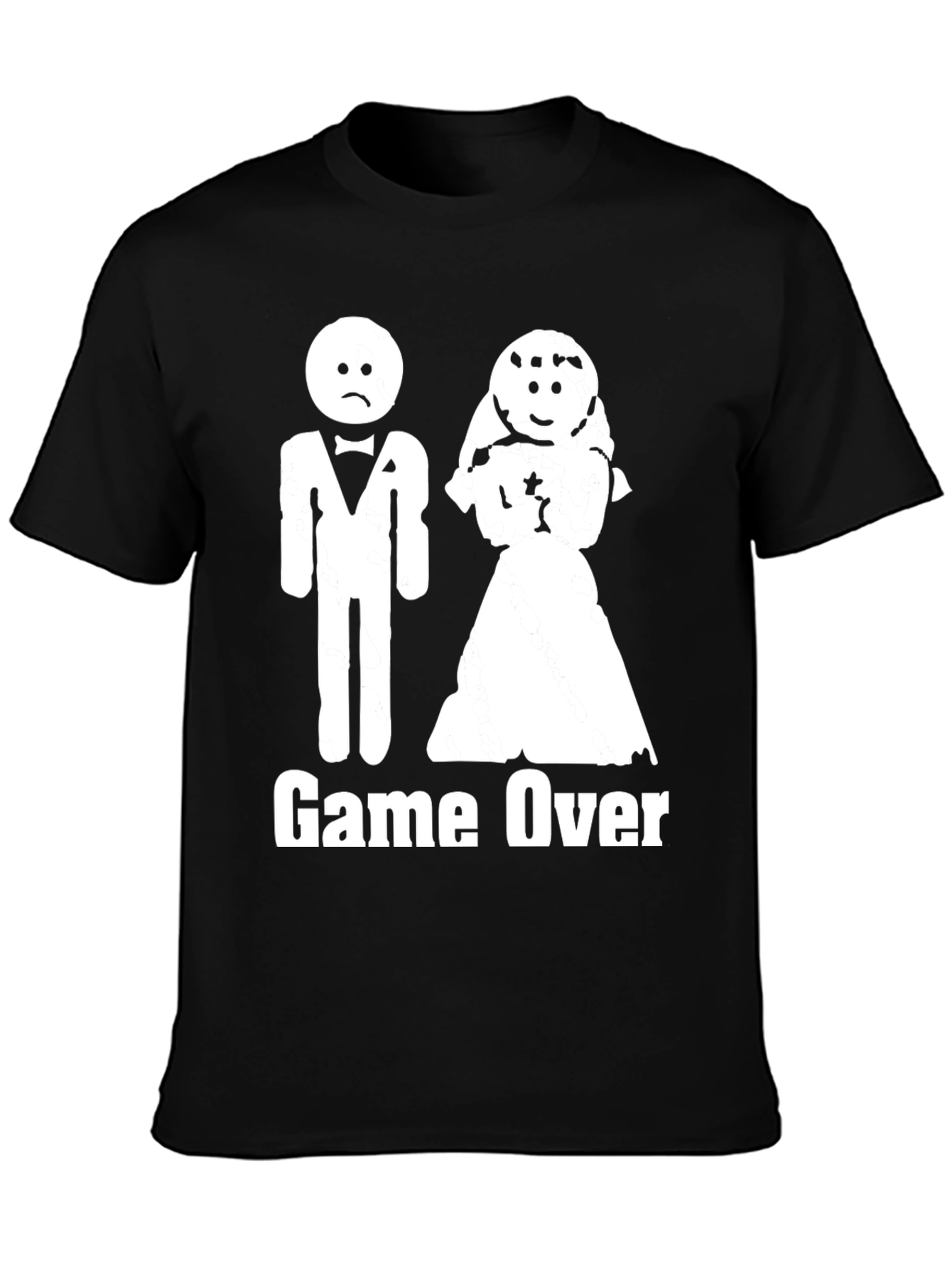 Game Over Marriage T-Shirt Funny Wedding Groom Gift