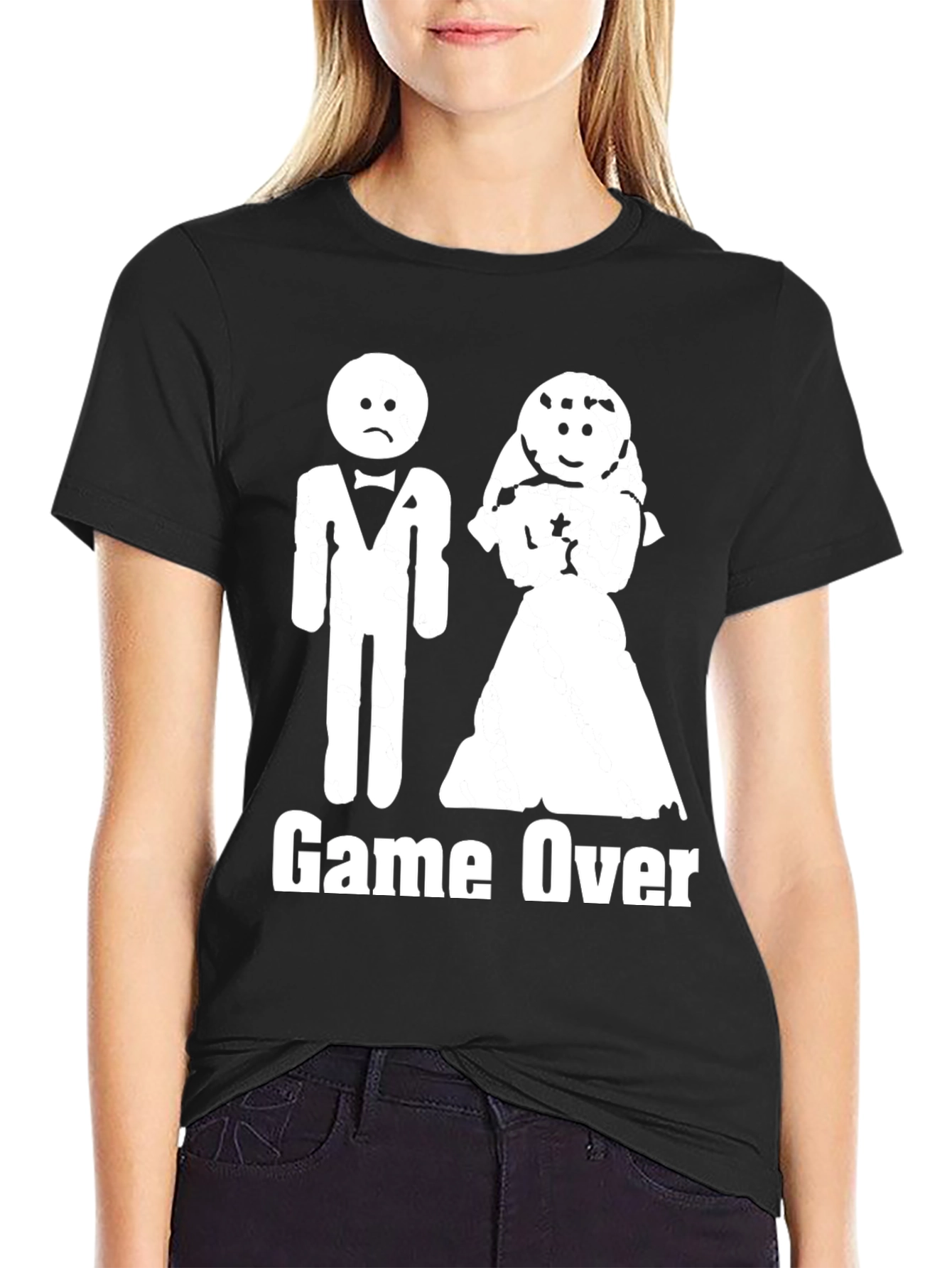 Game Over Marriage T-Shirt Funny Wedding Groom Gift