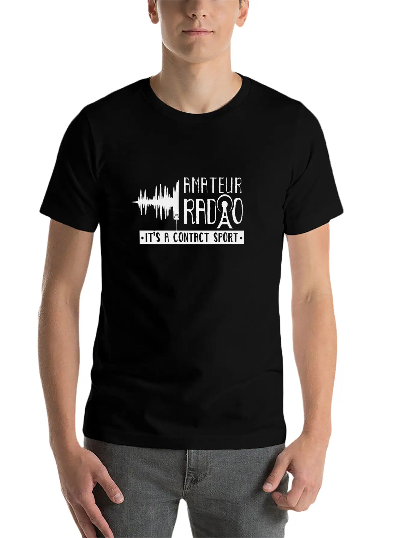 Amateur Radio It's A Contact Sport Ham Operator Unisex Casual T-Shirt – Clean Design For Daily Comfort