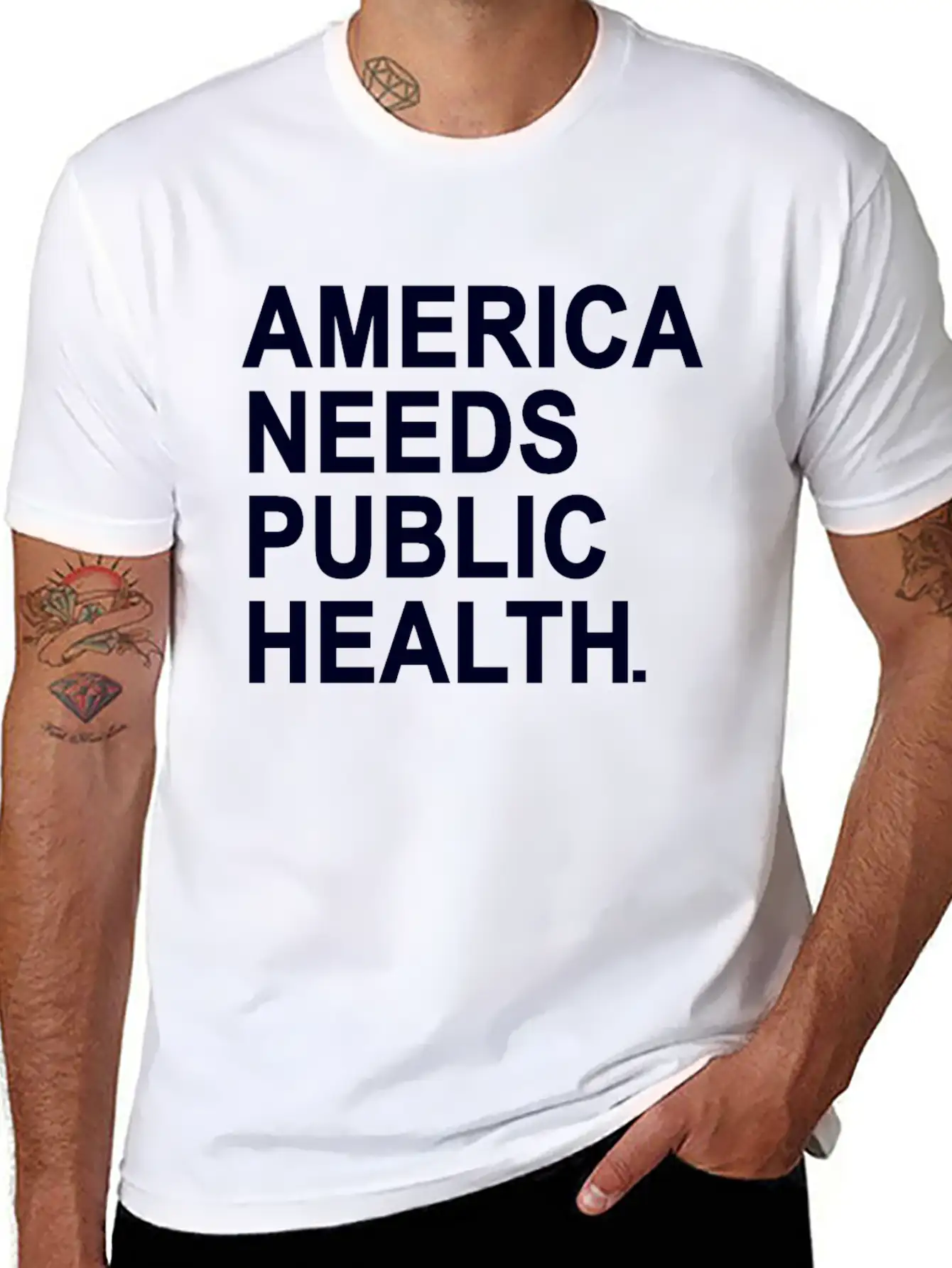 America Need Public Health Unisex Casual T-Shirt – Clean Design For Daily Comfort
