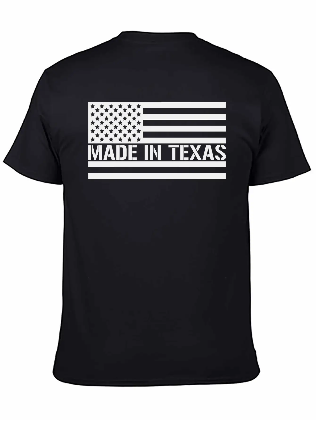 American Flag Made In Texas Unisex Casual T-Shirt – Clean Design For Daily Comfort
