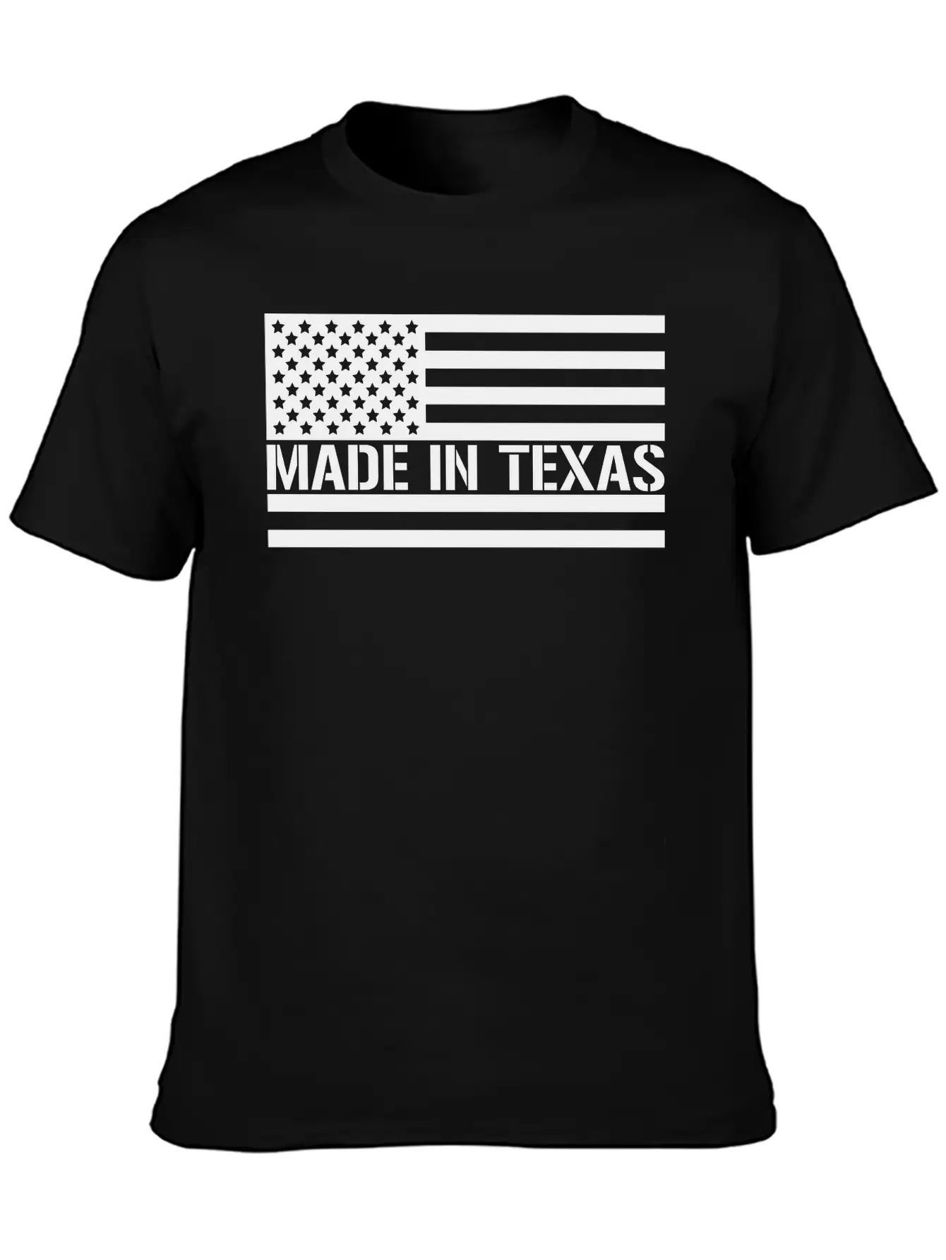 American Flag Made In Texas Unisex Casual T-Shirt – Clean Design For Daily Comfort
