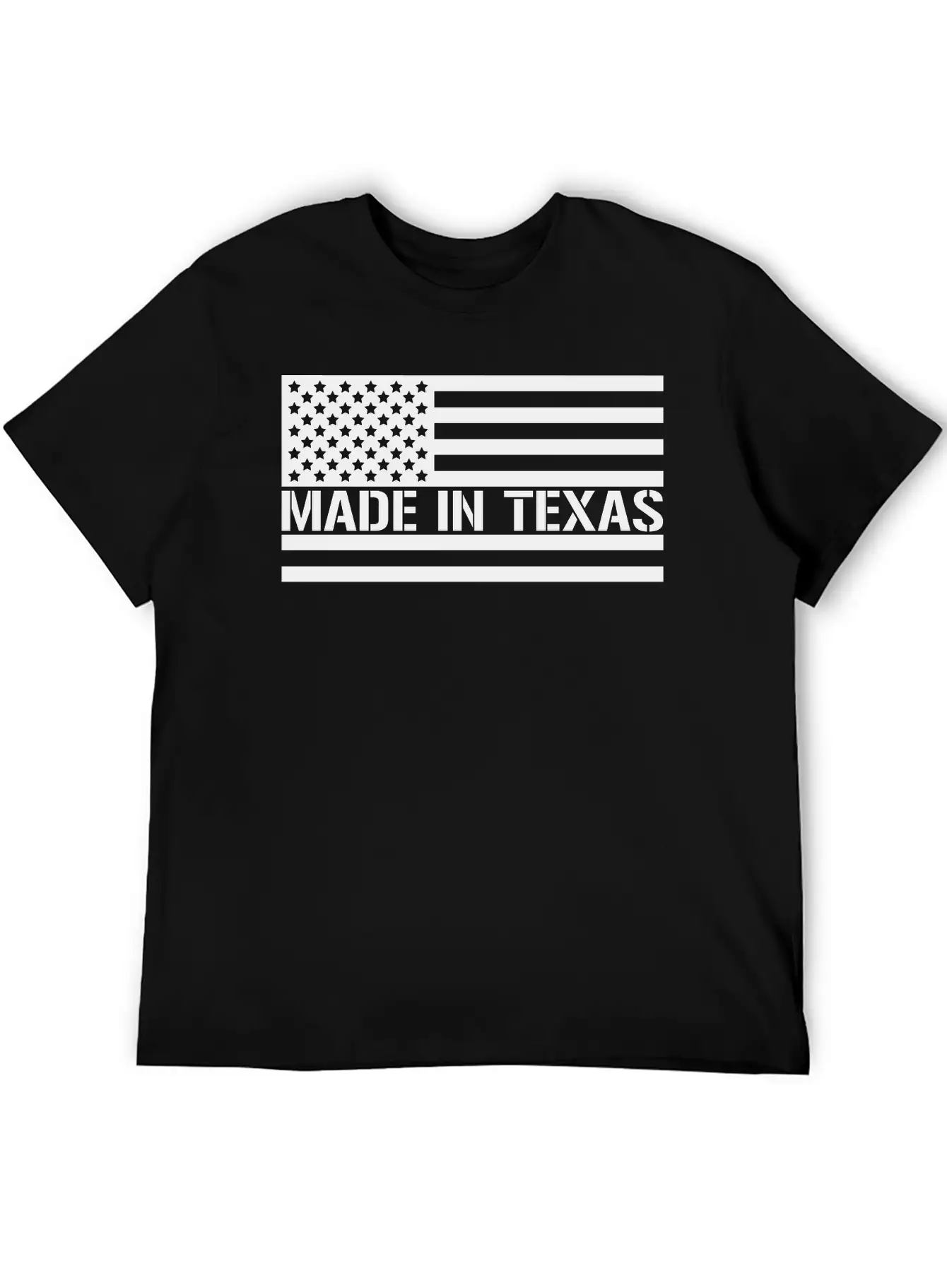 American Flag Made In Texas Unisex Casual T-Shirt – Clean Design For Daily Comfort