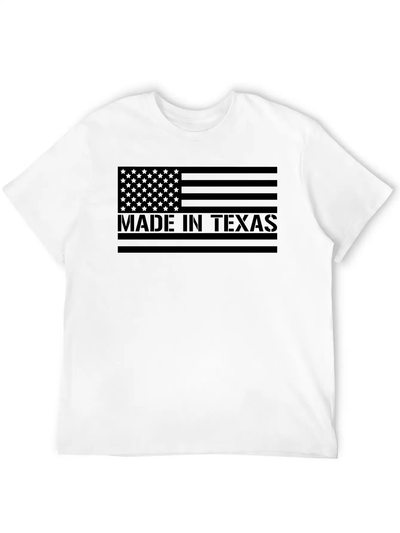 American Flag Made In Texas Unisex Casual T-Shirt – Clean Design For Daily Comfort
