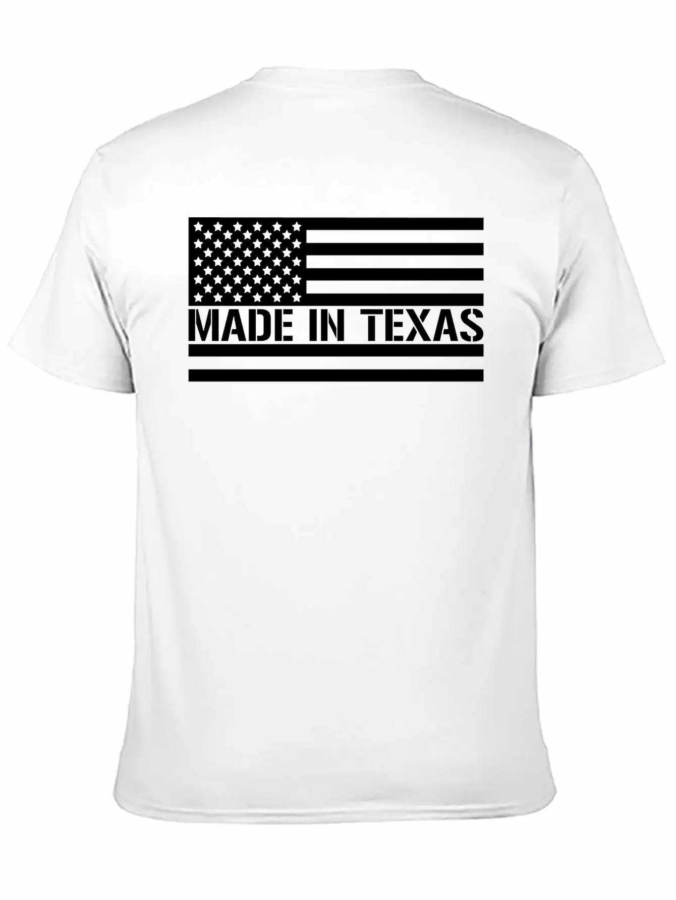 American Flag Made In Texas Unisex Casual T-Shirt – Clean Design For Daily Comfort
