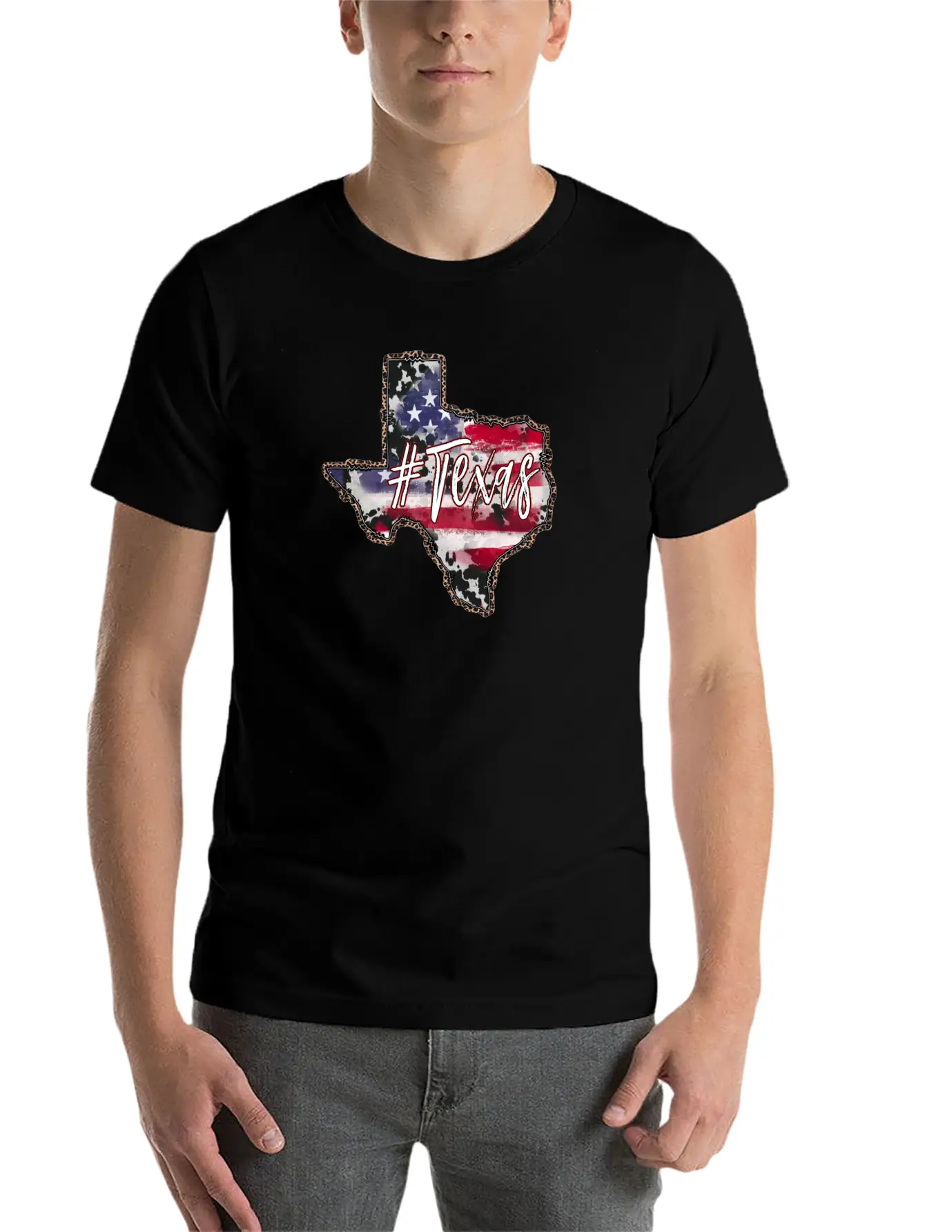 American Flag Texas Unisex Casual T-Shirt – Clean Design For Daily Comfort