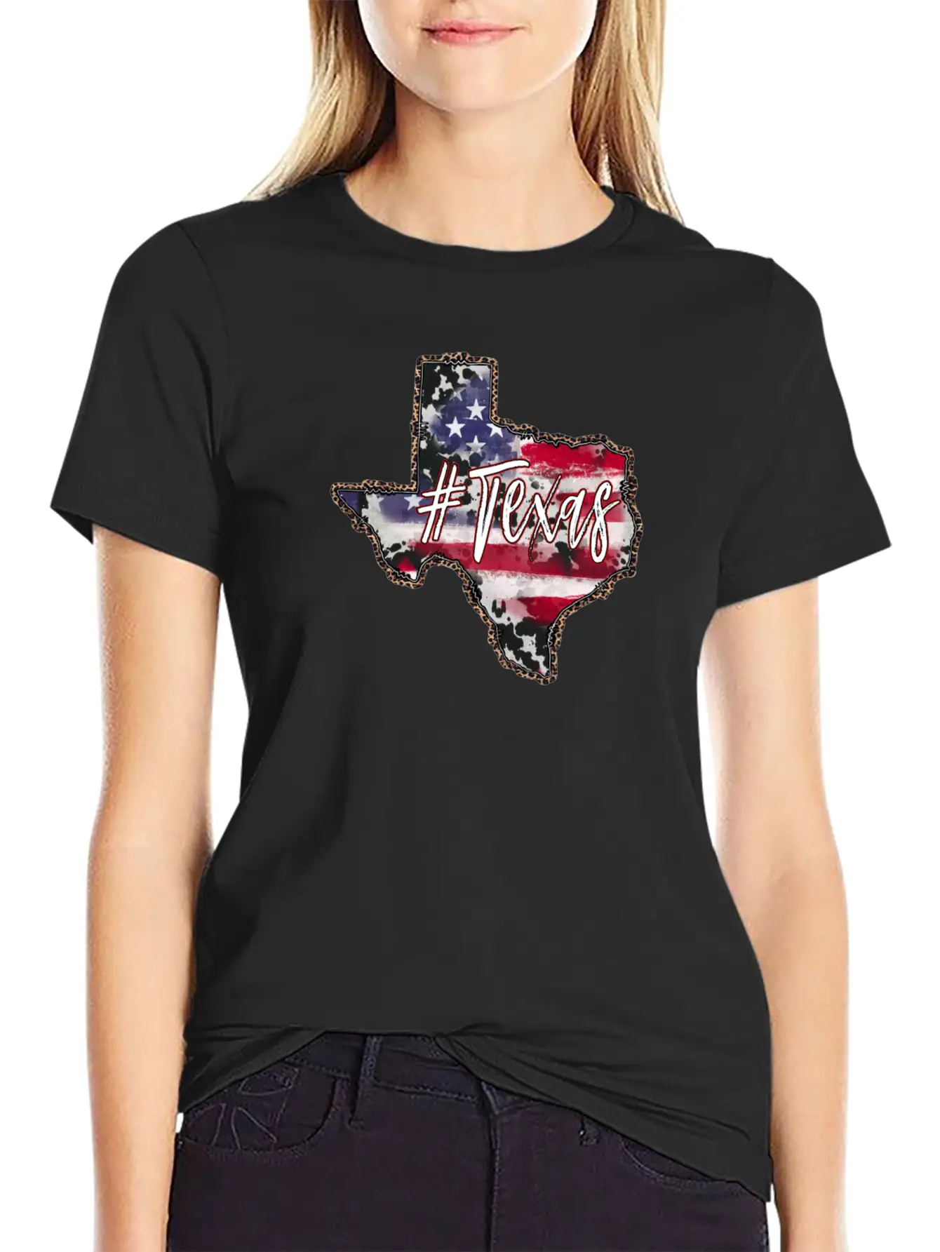 American Flag Texas Unisex Casual T-Shirt – Clean Design For Daily Comfort