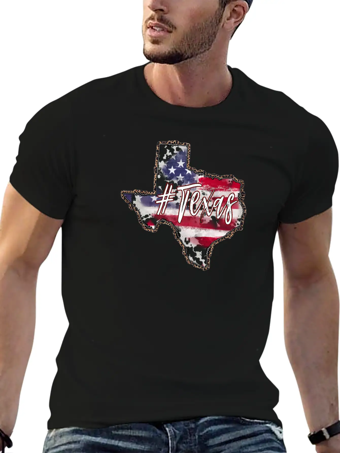 American Flag Texas Unisex Casual T-Shirt – Clean Design For Daily Comfort