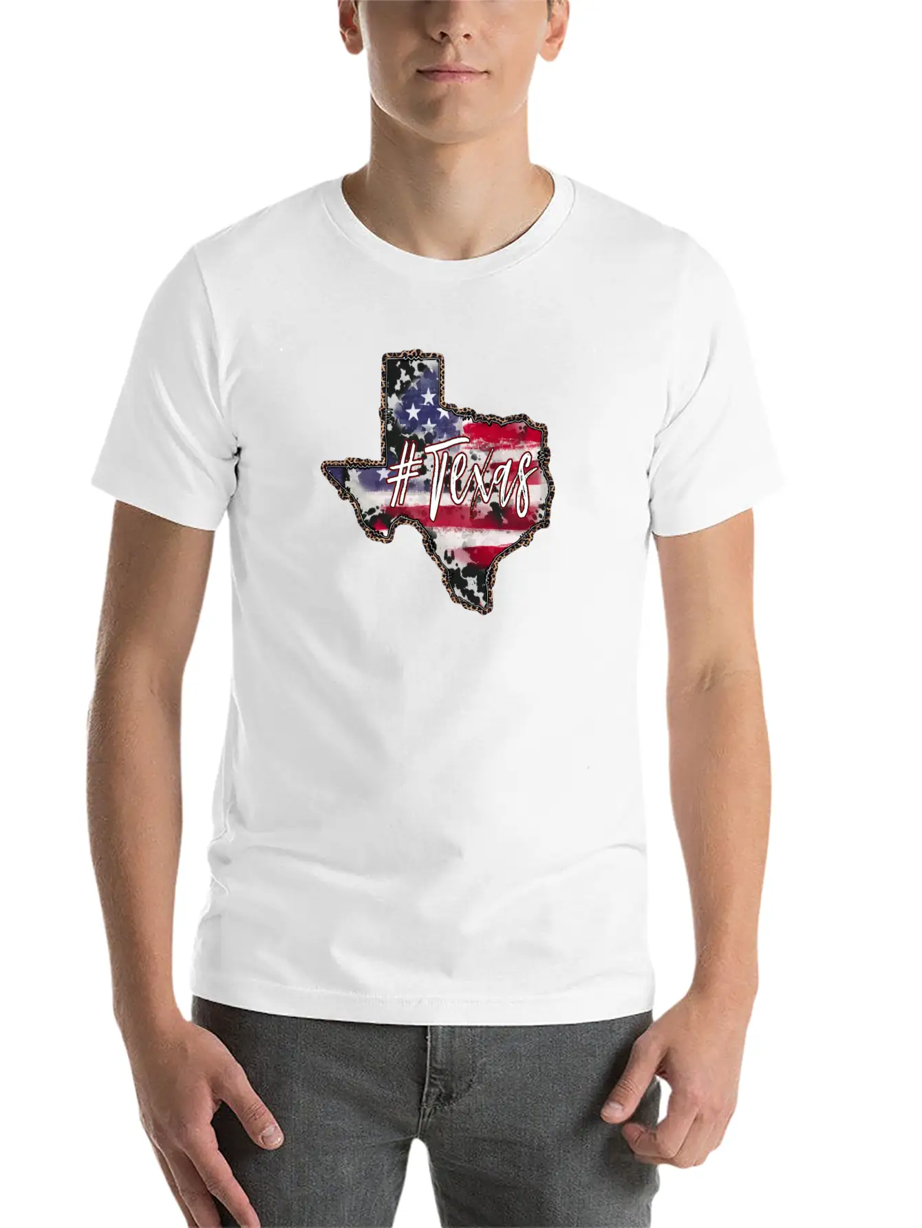 American Flag Texas Unisex Casual T-Shirt – Clean Design For Daily Comfort